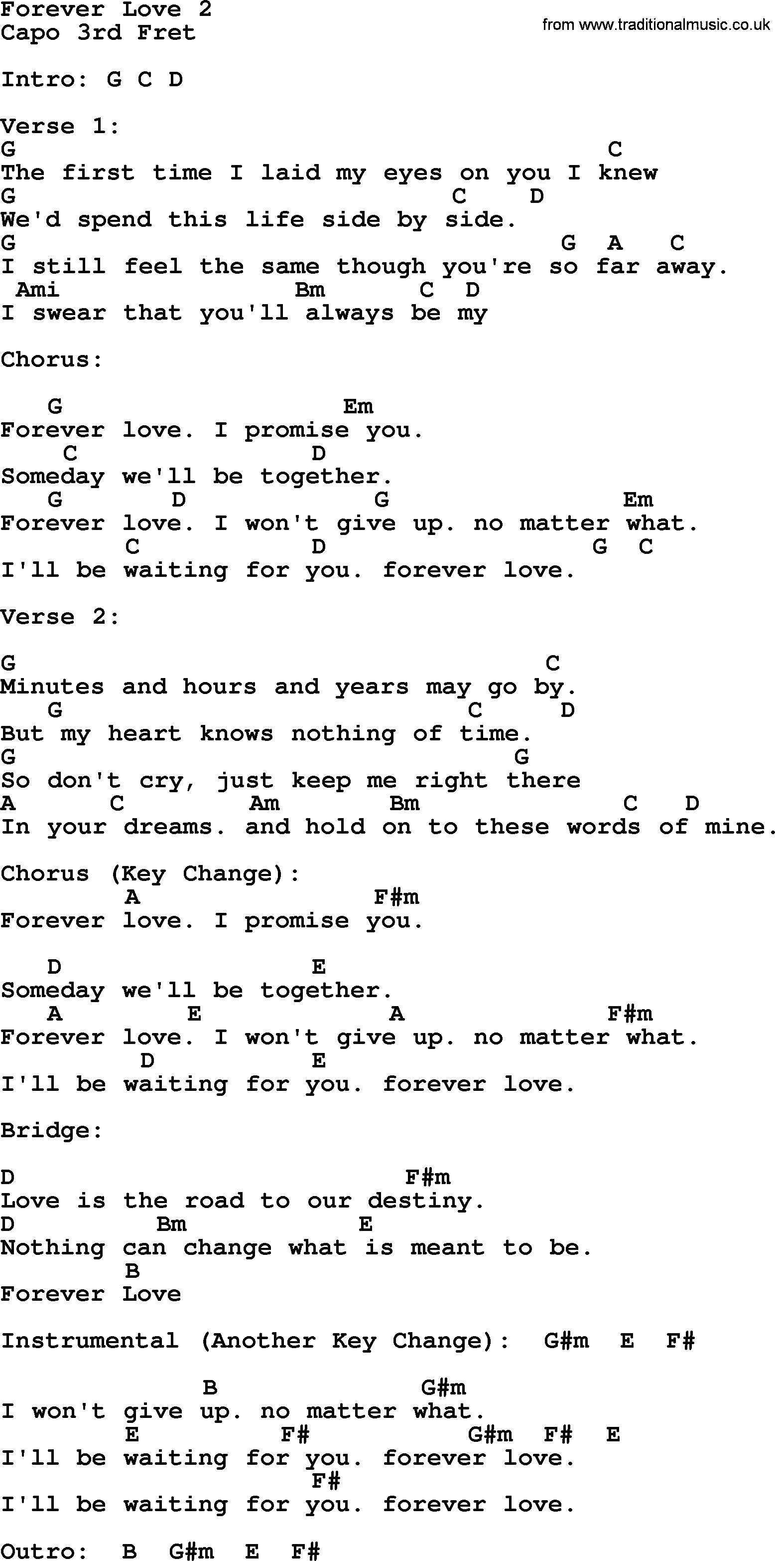 I Won T Give Up Chords Forever Love 2 Reba Mcentire Lyrics And Chords