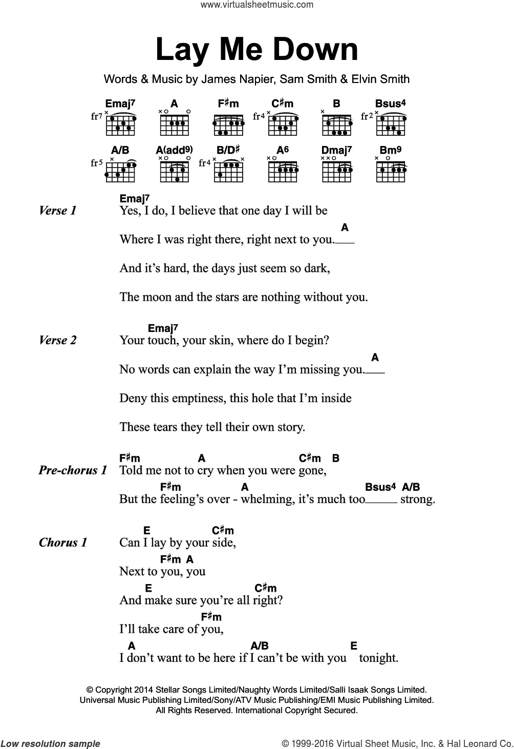 Lay Me Down Chords Smith Lay Me Down Sheet Music For Guitar Chords Pdf