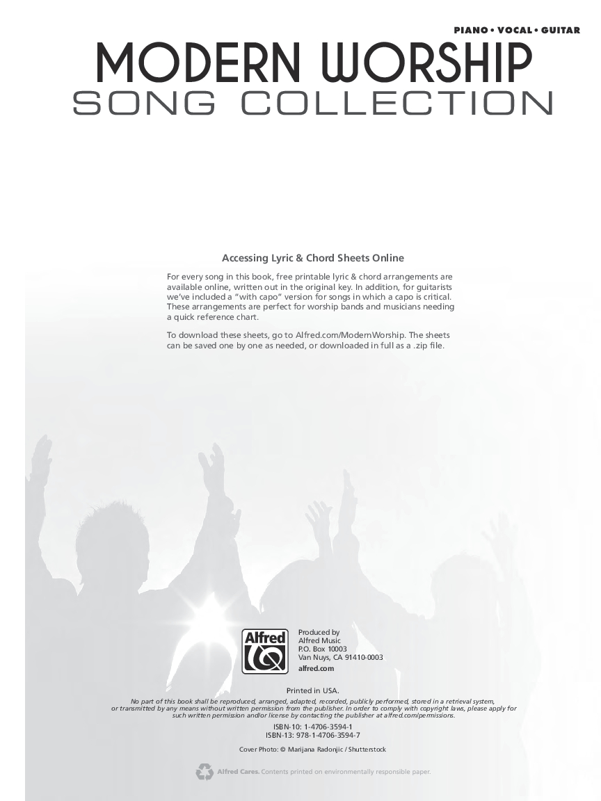 One Thing Remains Chords Modern Worship Song Collection Various Compose Jw Pepper