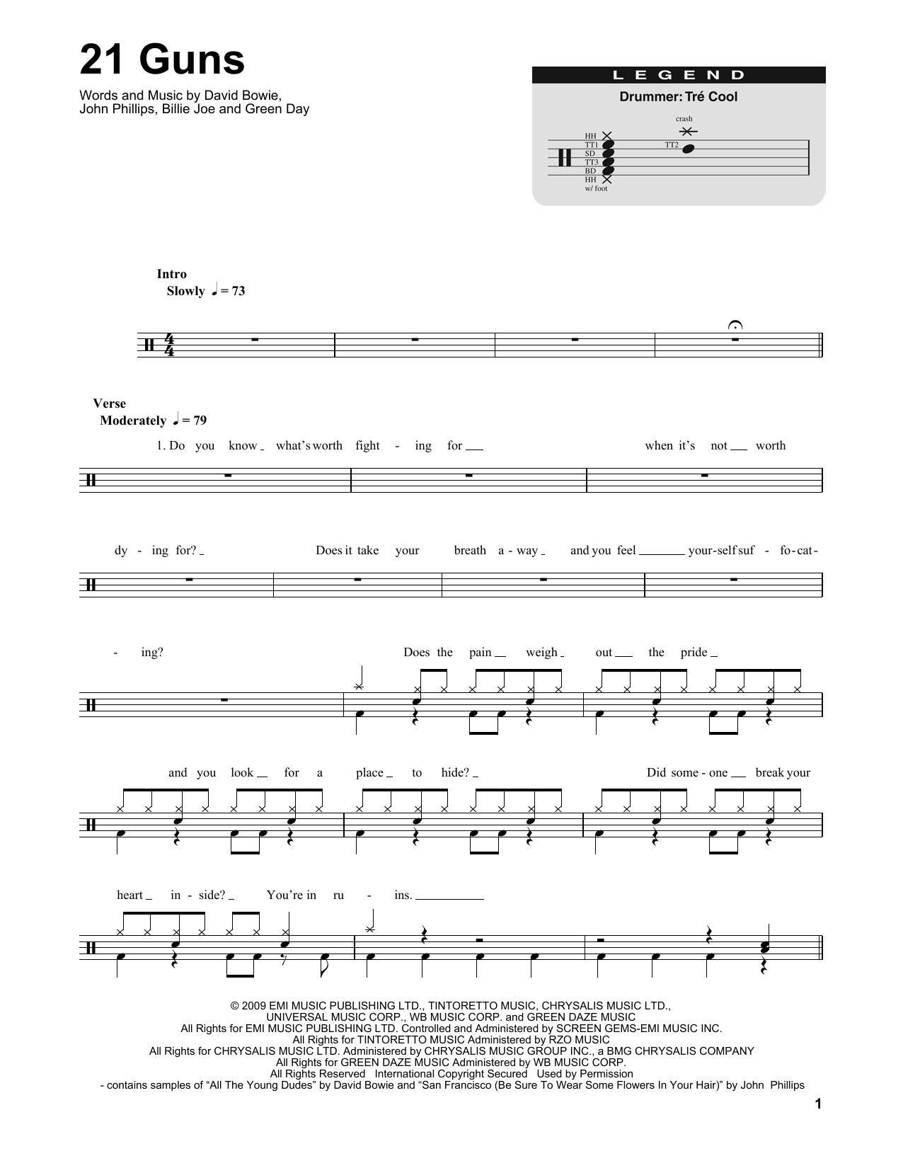 21 Guns Chords 21 Guns Green Day Piano Vocal Guitar Right Hand Melody Digital Sheet Music