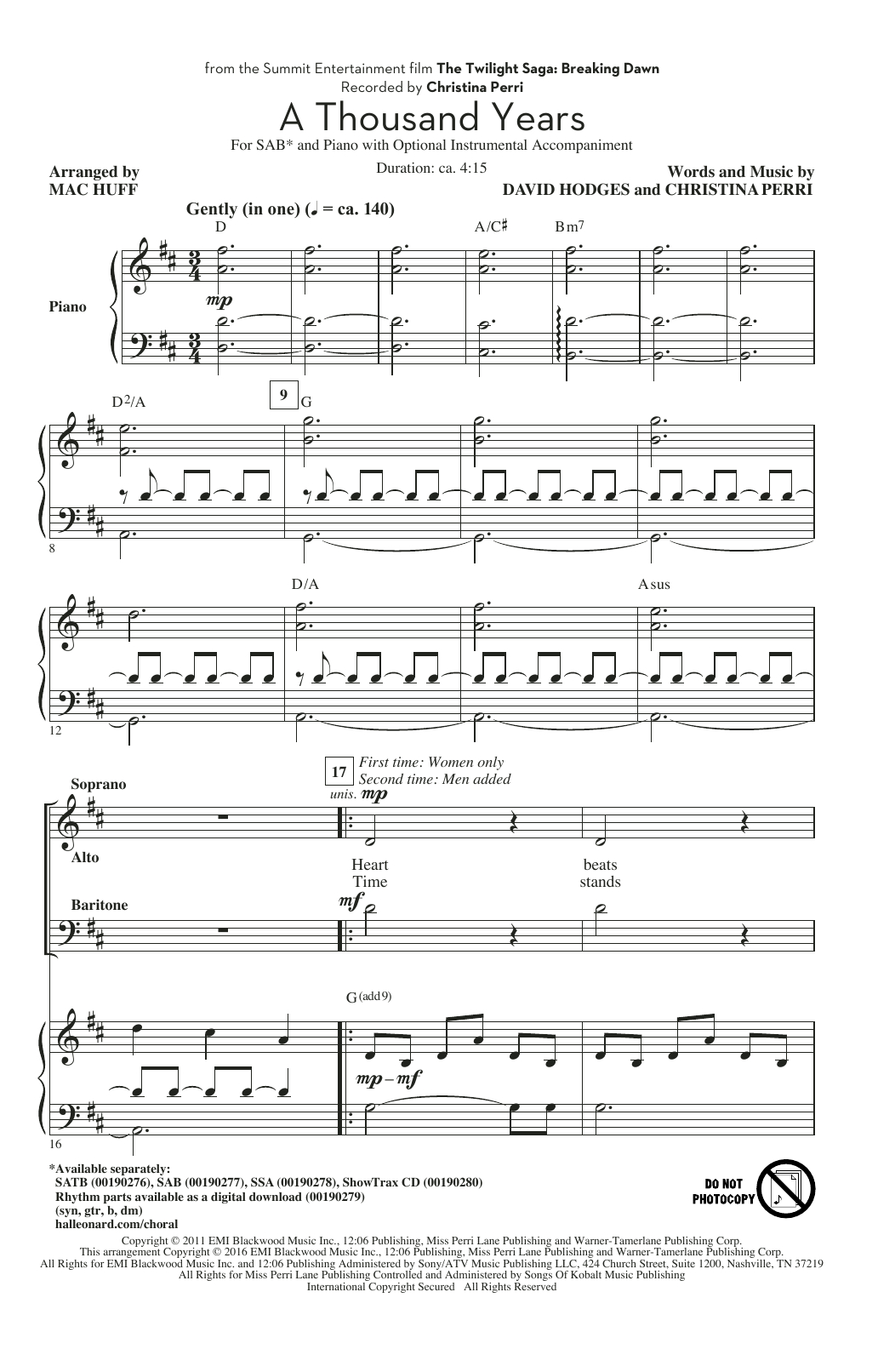 A Thousand Years Chords Sheet Music Digital Files To Print Licensed Christina Perri