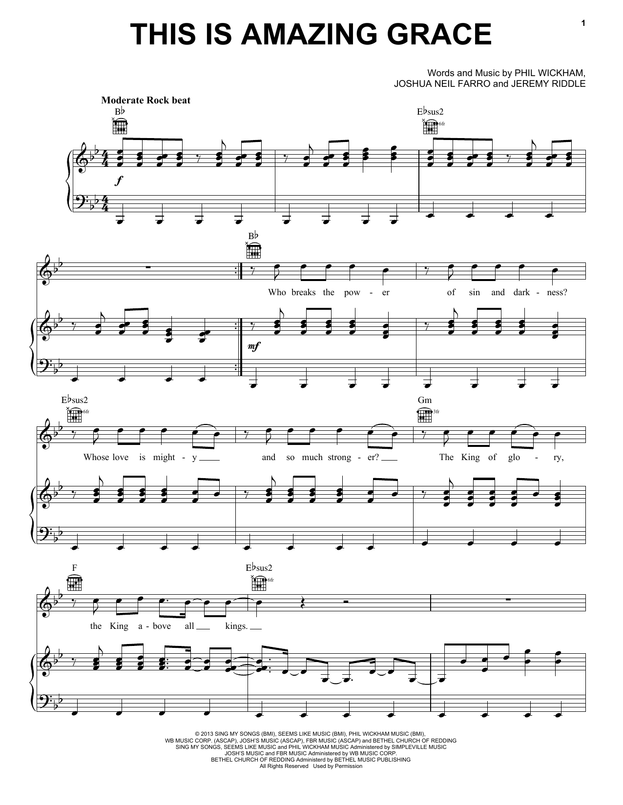 Amazing Grace Chords Phil Wickham This Is Amazing Grace Sheet Music Notes Chords Download Printable Piano Vocal Guitar Right Hand Melody Sku 153054