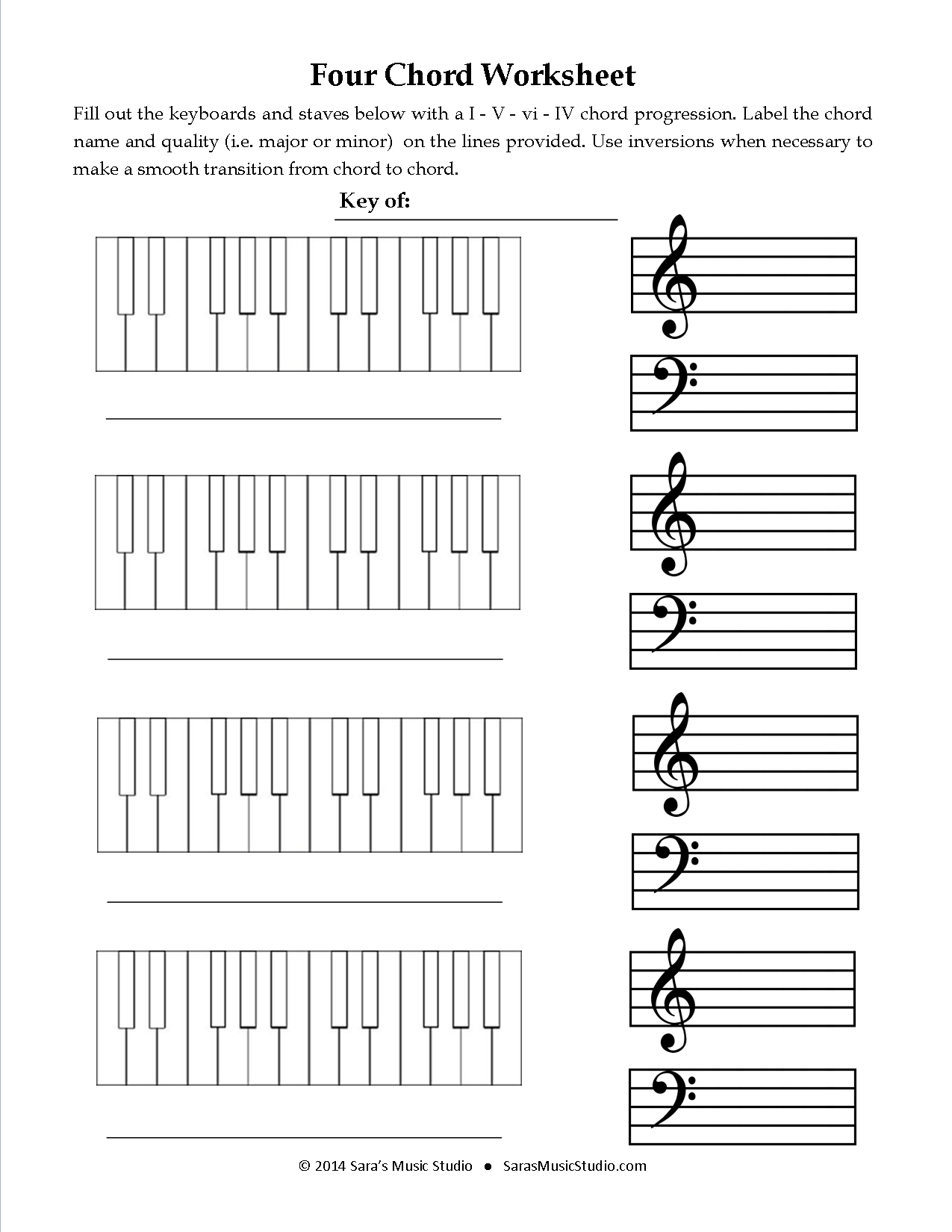 Axis Of Awesome 4 Chords Four Chord Song Worksheet Saras Music Studio