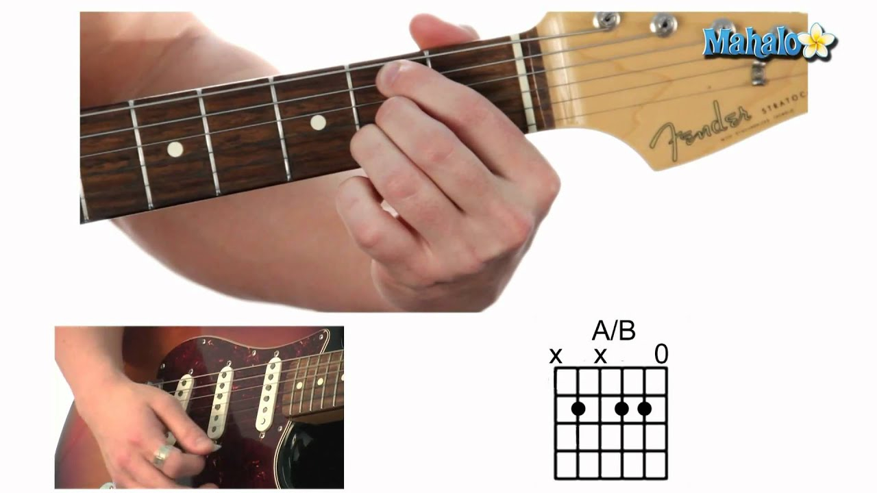 B Guitar Chord How To Play An A Over B Ab Chord On Guitar