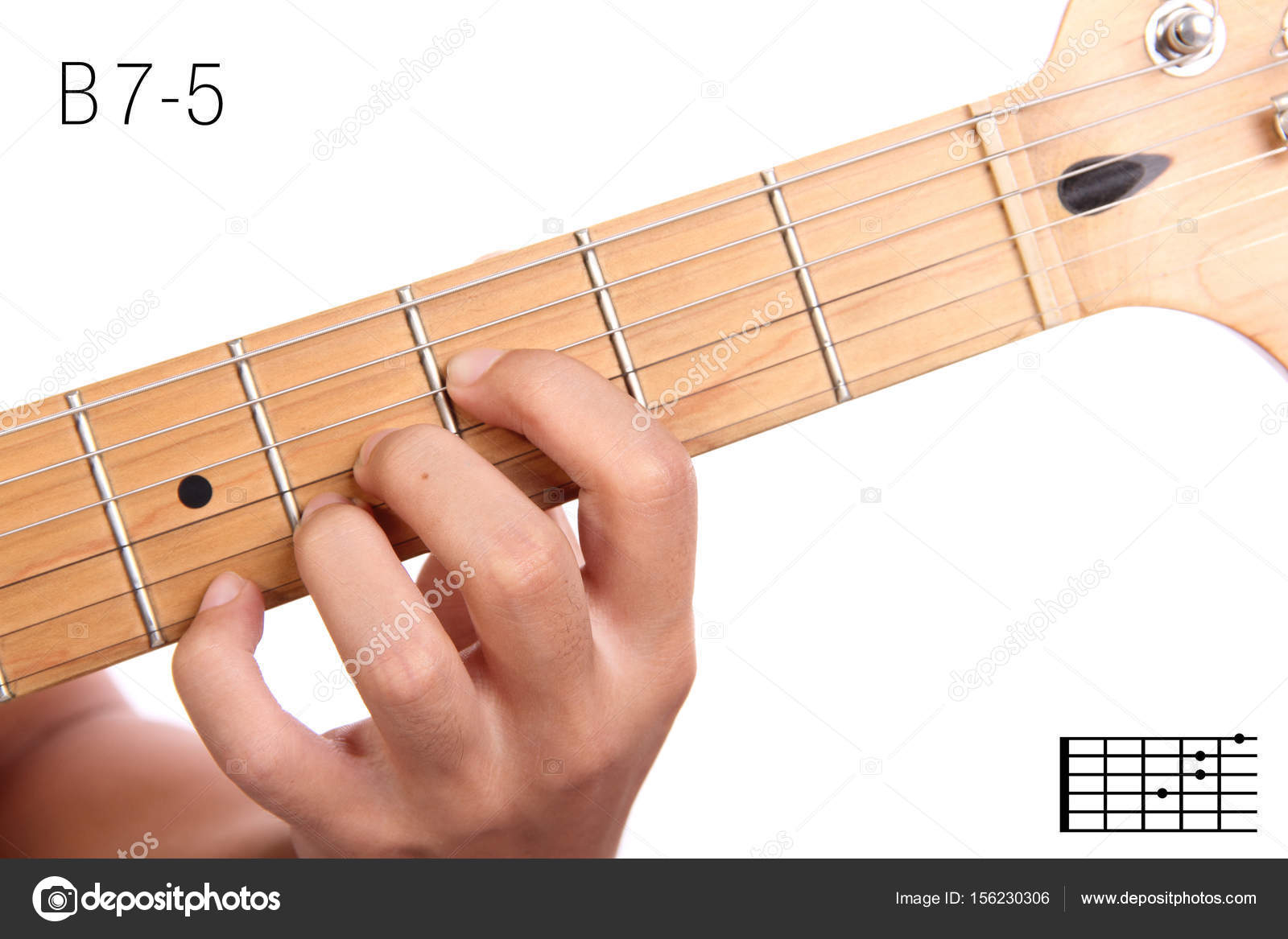 B7 Guitar Chord B7 5 Guitar Chord Tutorial Stock Photo Pepscostudio 156230306