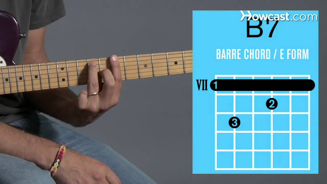 B7 Guitar Chord How To Play A B7 Barre Chord Guitar Lessons
