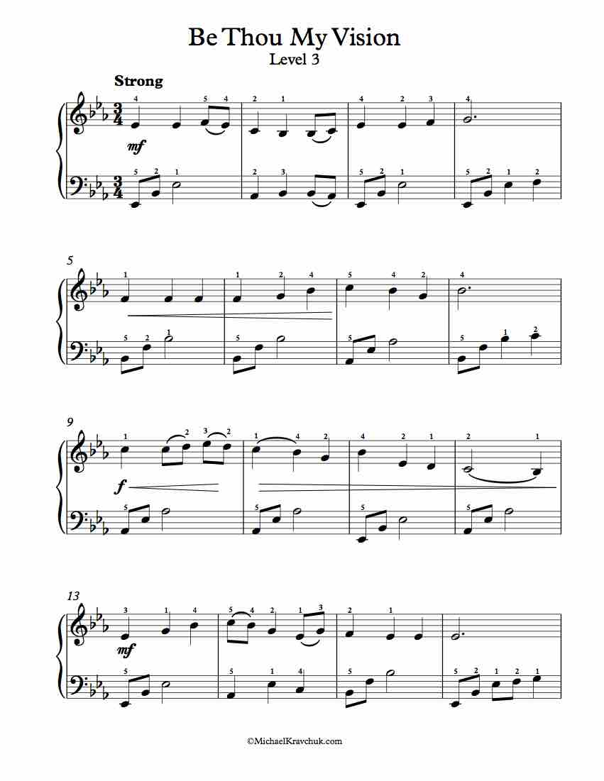 Be Thou My Vision Chords Free Piano Arrangement Sheet Music Be Thou My Vision Michael