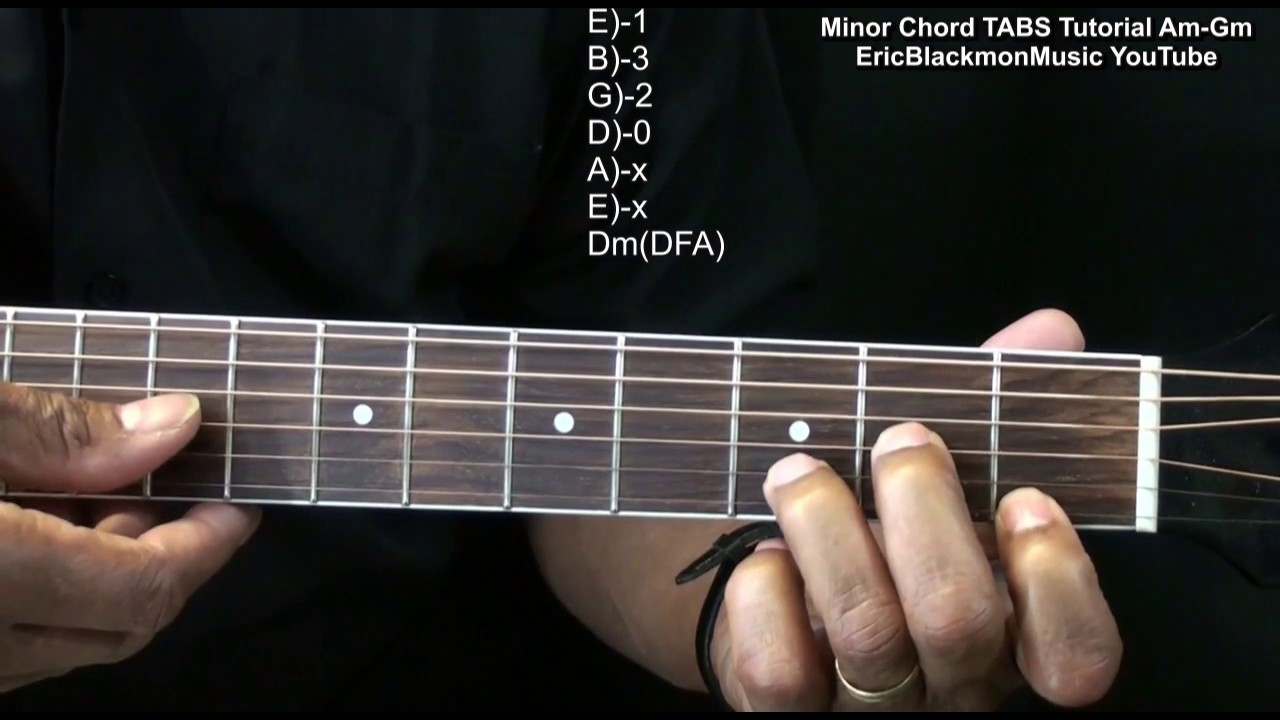 Bm Guitar Chord How To Play Minor Chords On Guitar Am Bm Cm Dm Em Fm Gm Ericblackmonguitar Hd