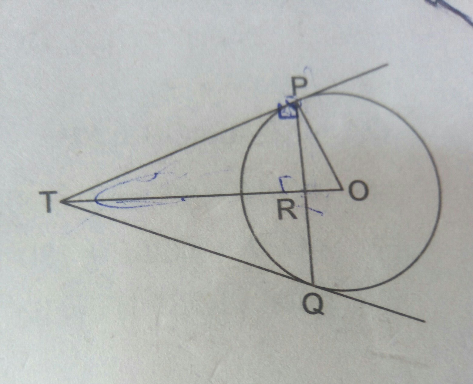 C M Chord Pq Is A Chord Of Length 48 Cm Of A Circle Of Radius 3 Cm T The