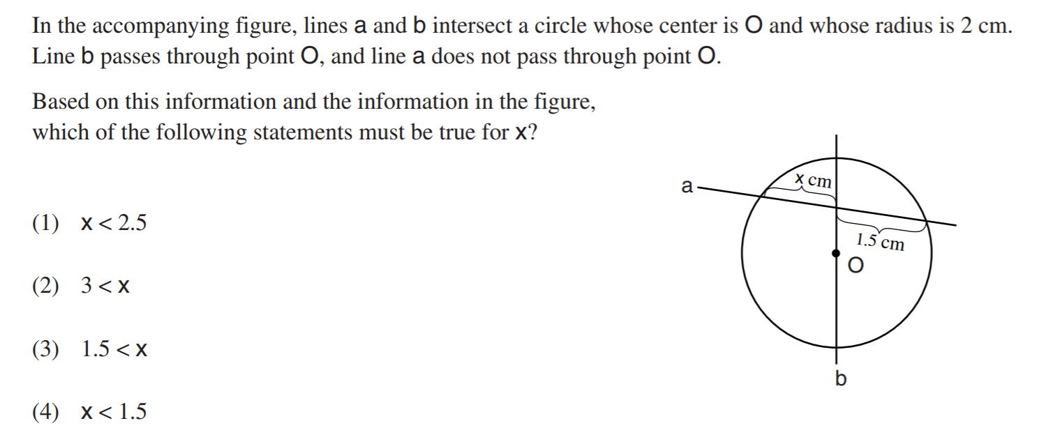 Chord Of A Circle Find Value Of X On A Chord In The Circle Which Of The Statements