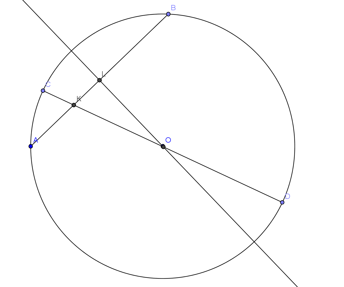 Chord Of A Circle Geometry Find A Line Orthogonal To A Chord Of A Circle