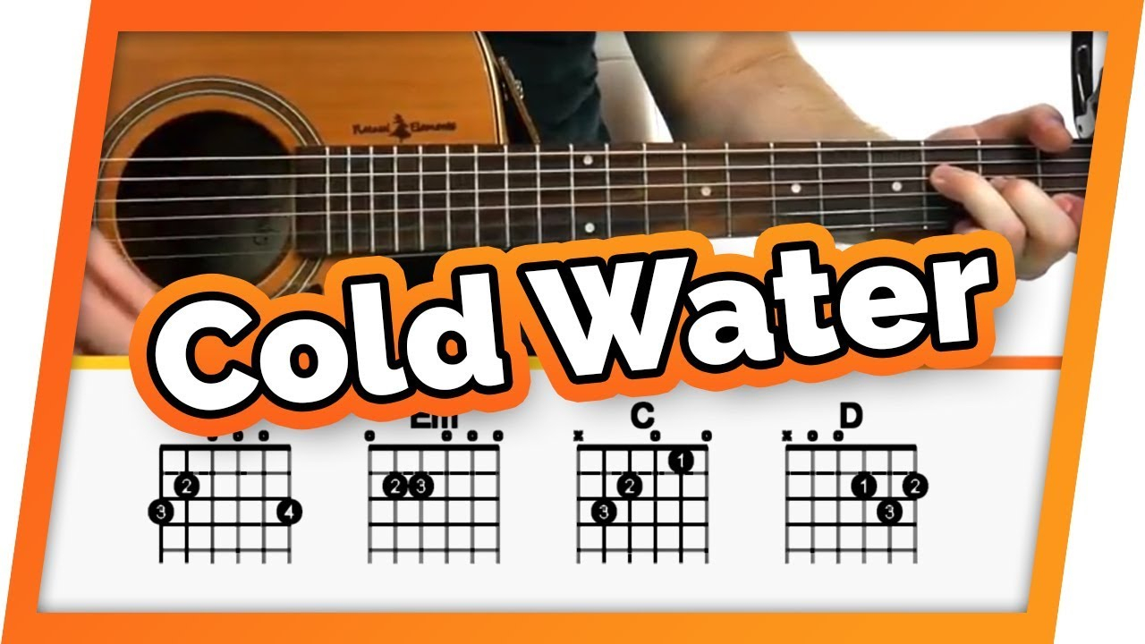 Cold Water Chords Cold Water Guitar Tutorial Major Lazer Ft Justin Bieber Easy Chords Guitar Lesson