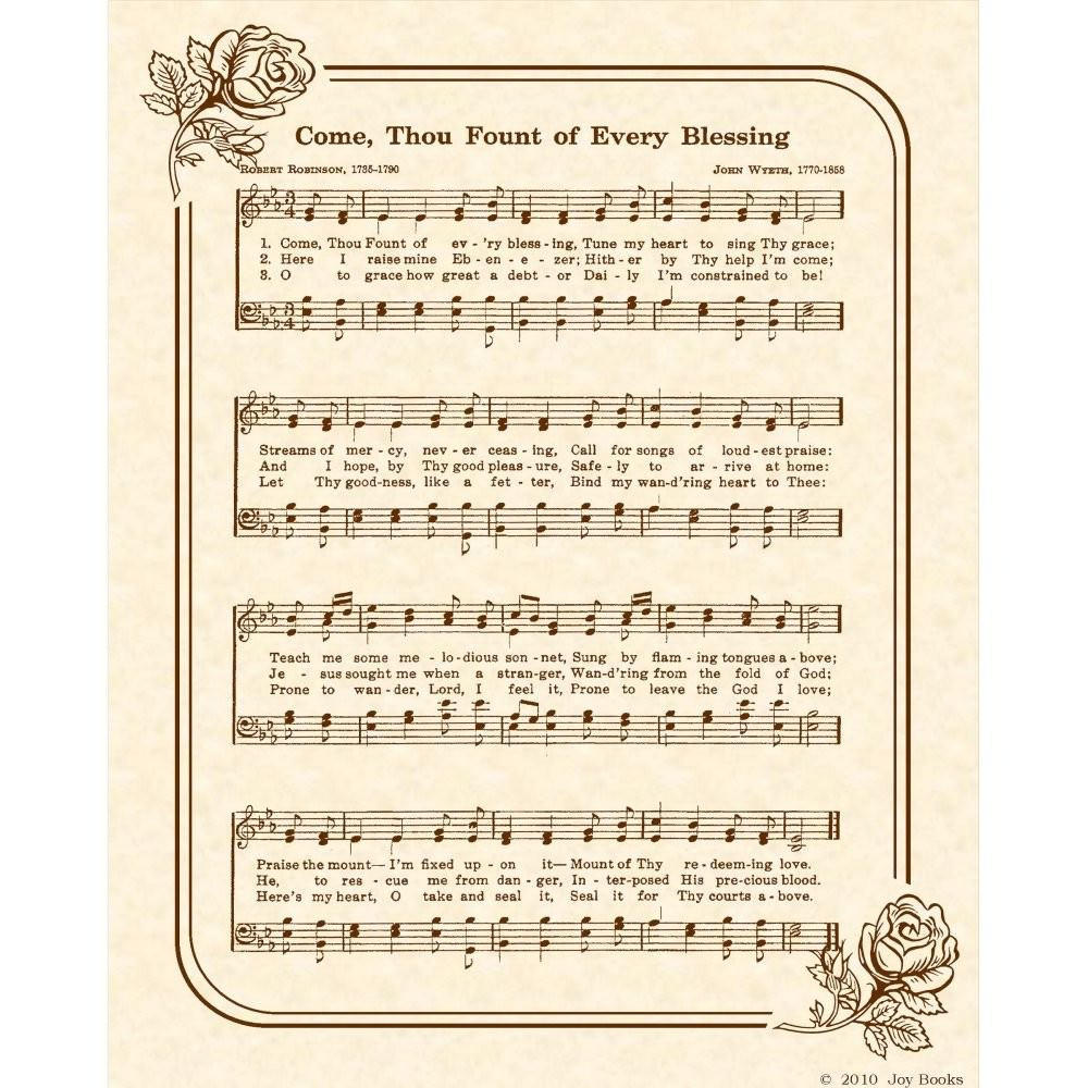 Come Thou Fount Chords Christian Musix Come Thou Fount Of Every Blessing Lyrics And Chords
