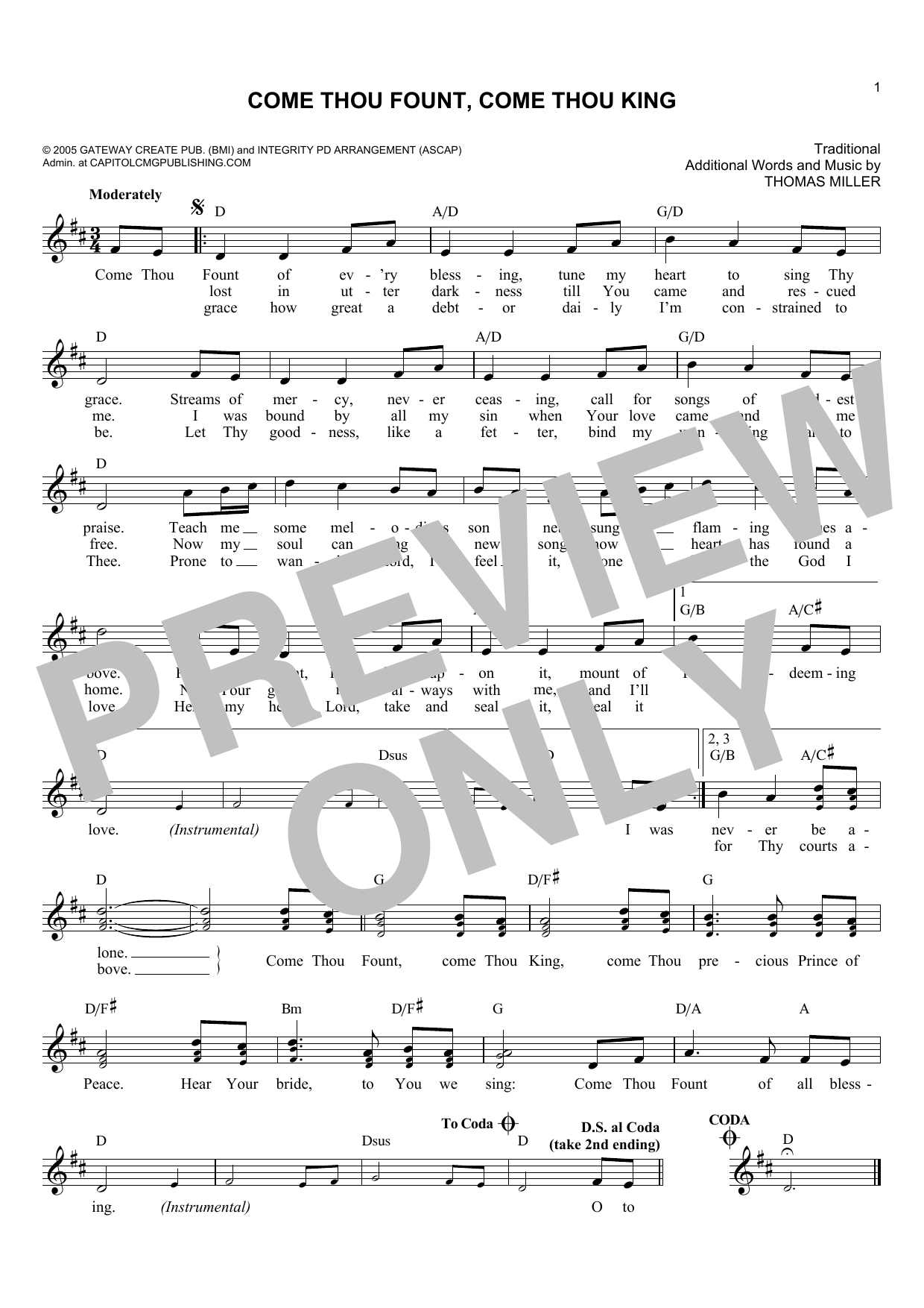Come Thou Fount Chords Thomas Miller Come Thou Fount Come Thou King Sheet Music Notes Chords Download Printable Lead Sheet Fake Book Sku 178885
