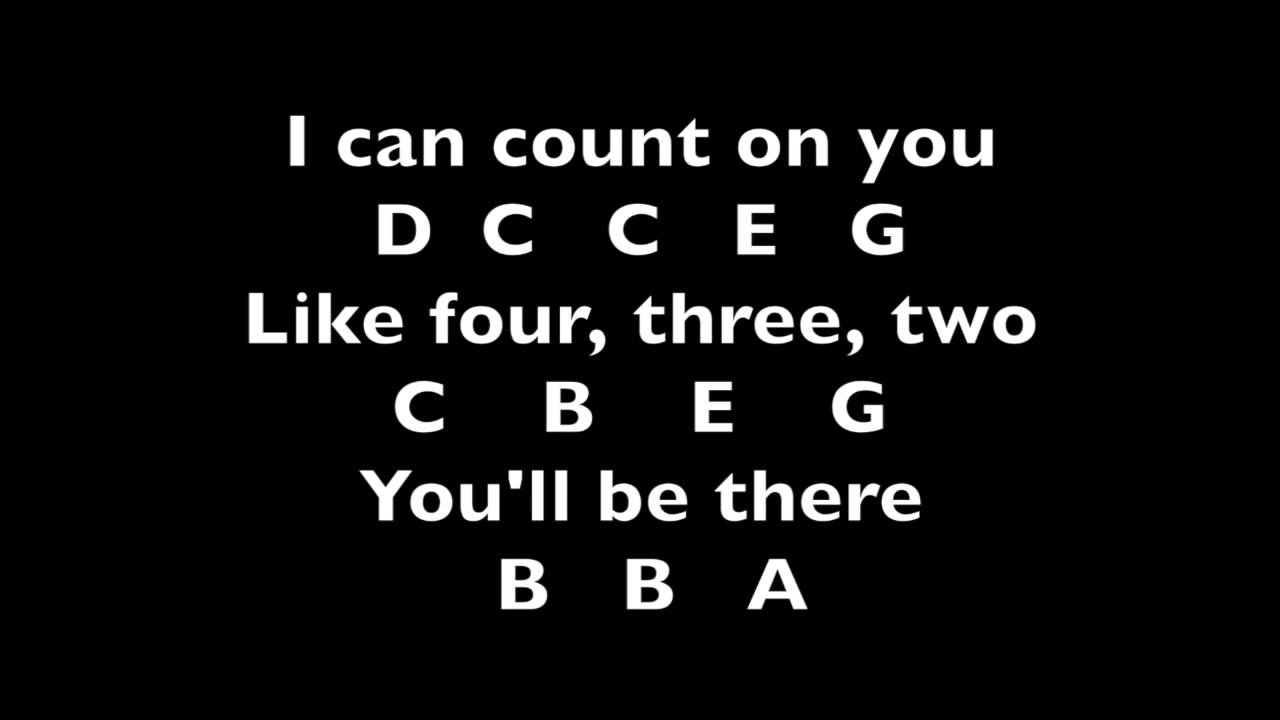 Count On Me Chords Count On Me Bruno Mars Notes