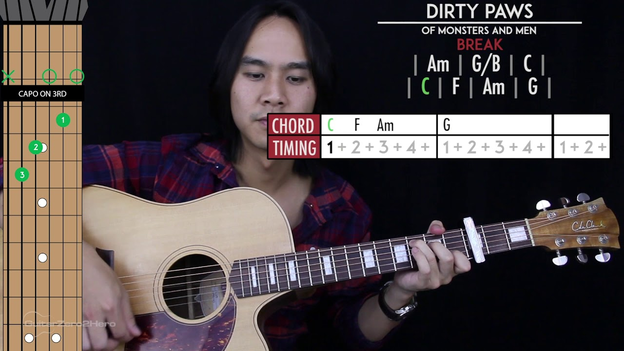 Dirty Paws Chords Dirty Paws Guitar Cover Acoustic Of Monsters Men Tabs Chords