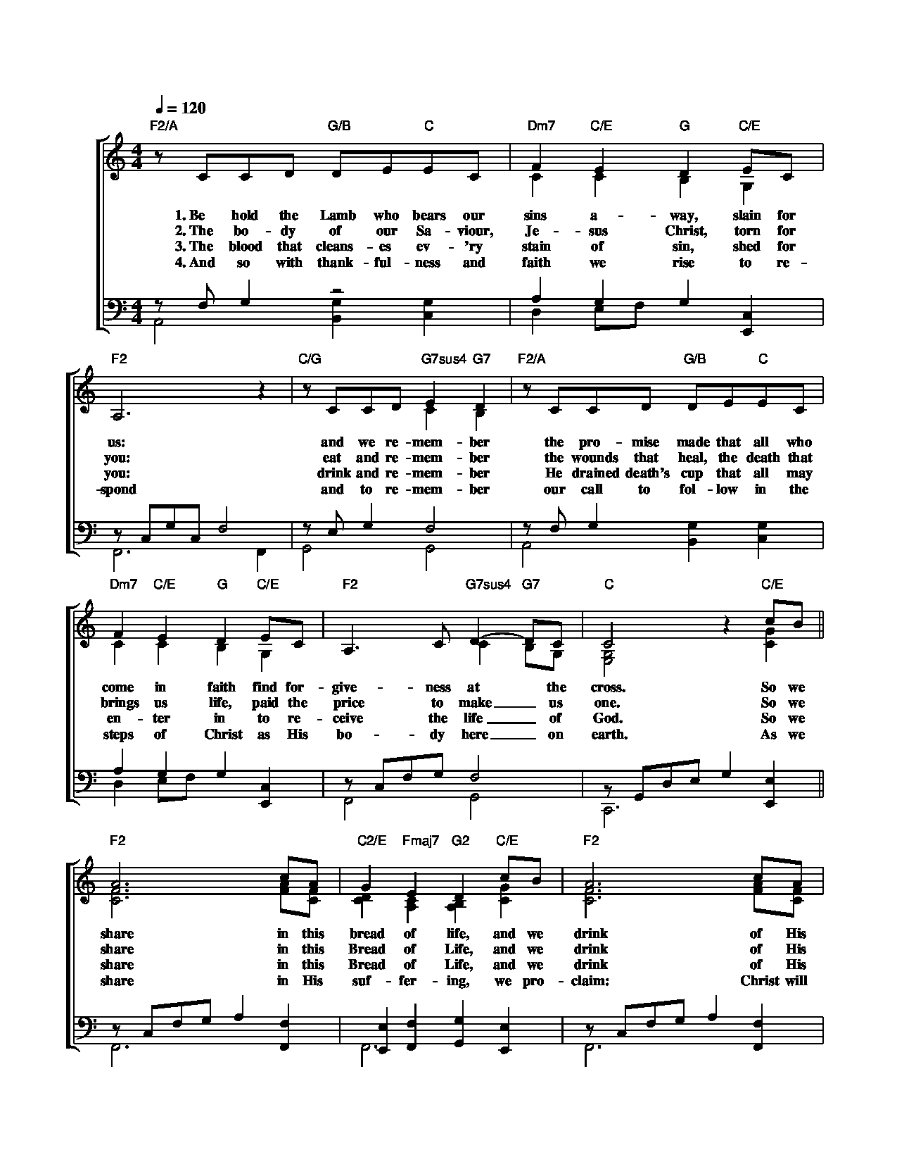 Drink You Away Chords The Communion Hymn Behold The Lamb Chords Lyrics Stuart