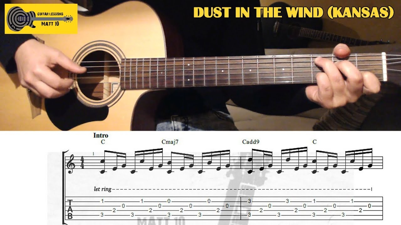 Dust In The Wind Chords Dust In The Wind Kansas Guitar Lesson With Tab