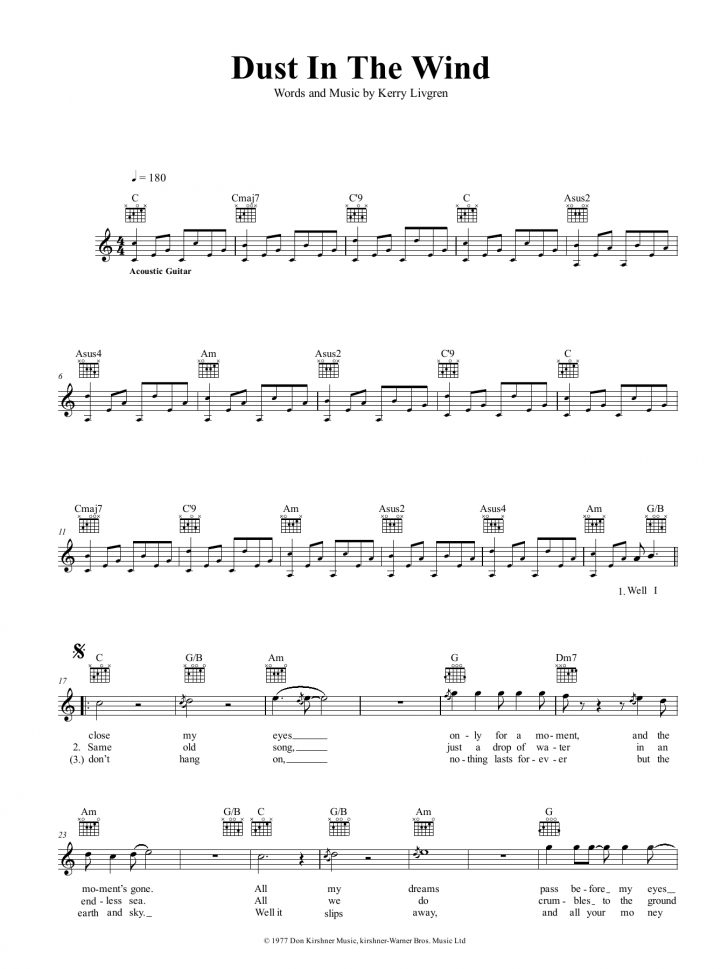 Dust In The Wind Chords - dietamed.info