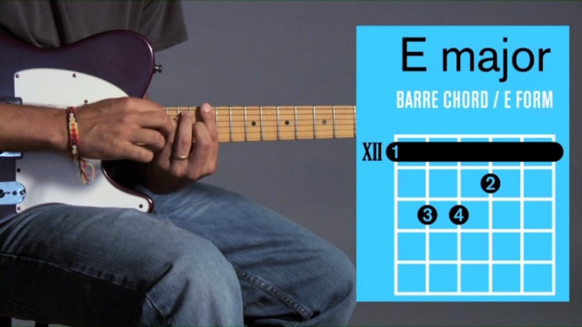 E Chord Guitar How To Play Barre Chords In E Major On A Guitar Howcast The Best