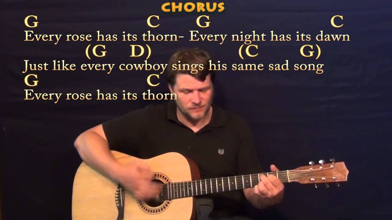Every Rose Has Its Thorn Chords Every Rose Has Its Thorn Poison Strum Guitar Cover Lesson With Chords Lyrics