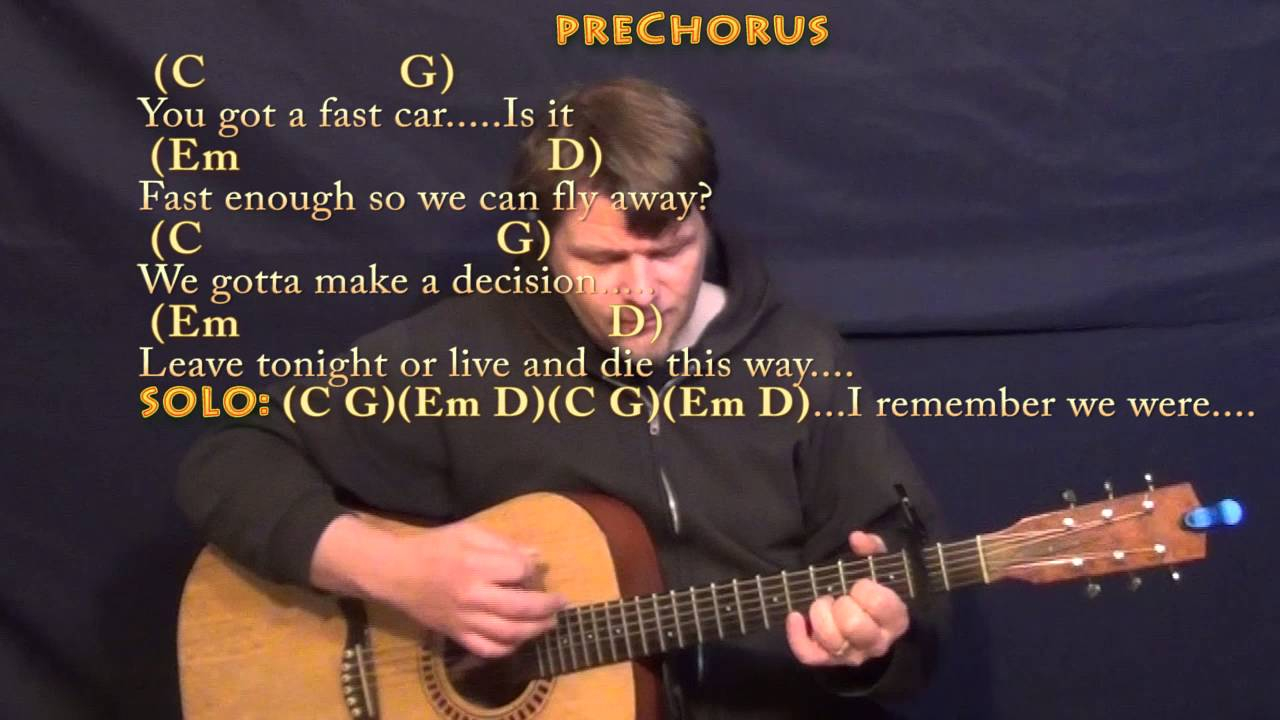 Fast Car Chords Fast Car Tracy Chapman Strum Guitar Cover Lesson With Chordslyrics Capo 2nd