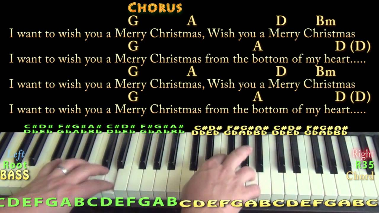 Feliz Navidad Chords Feliz Navidad Piano Cover Lesson With Chords And Lyrics G A D Bm