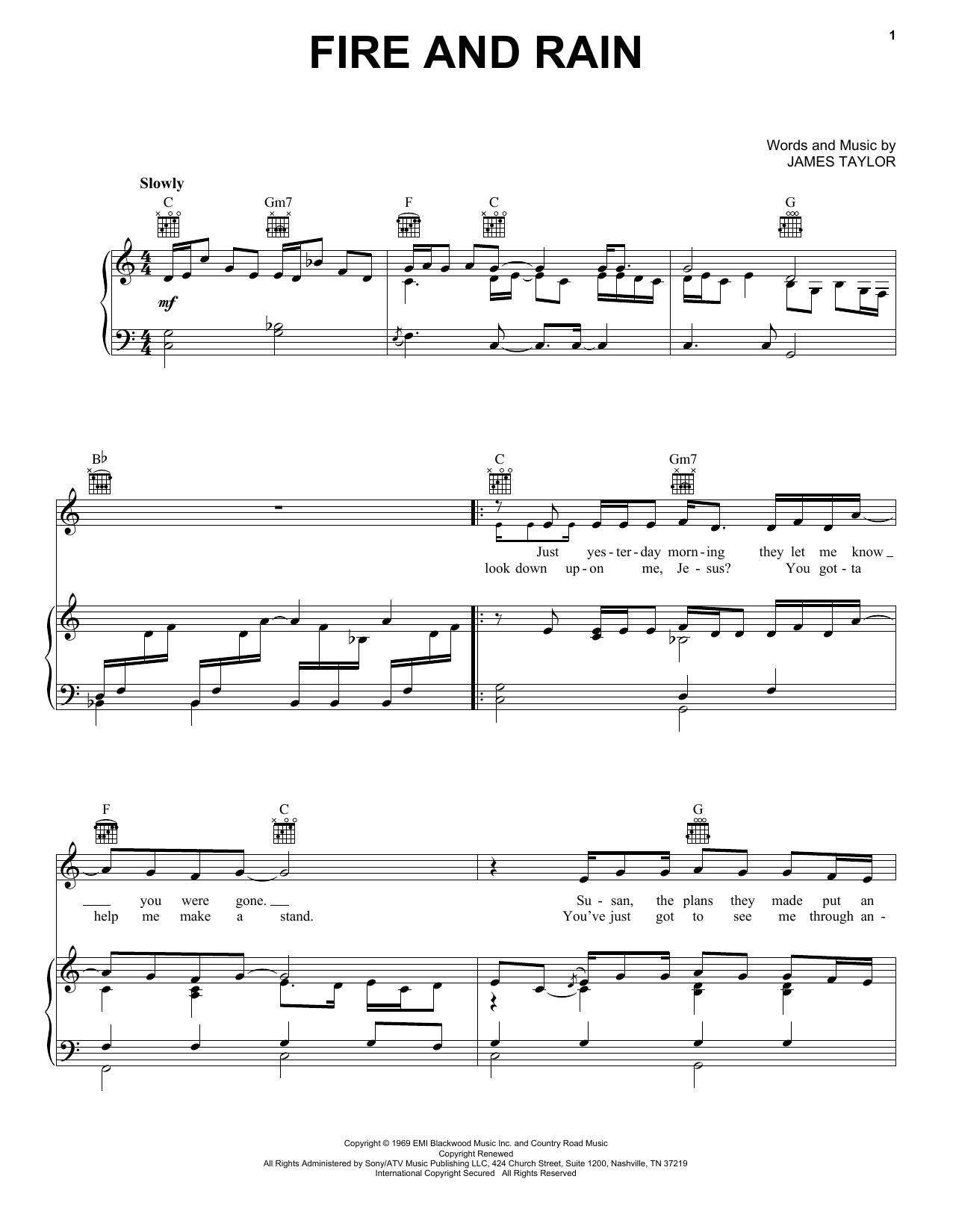 Fire And Rain Chords James Taylor Fire And Rain Sheet Music Notes Chords Download Printable Guitar Lead Sheet Sku 163488