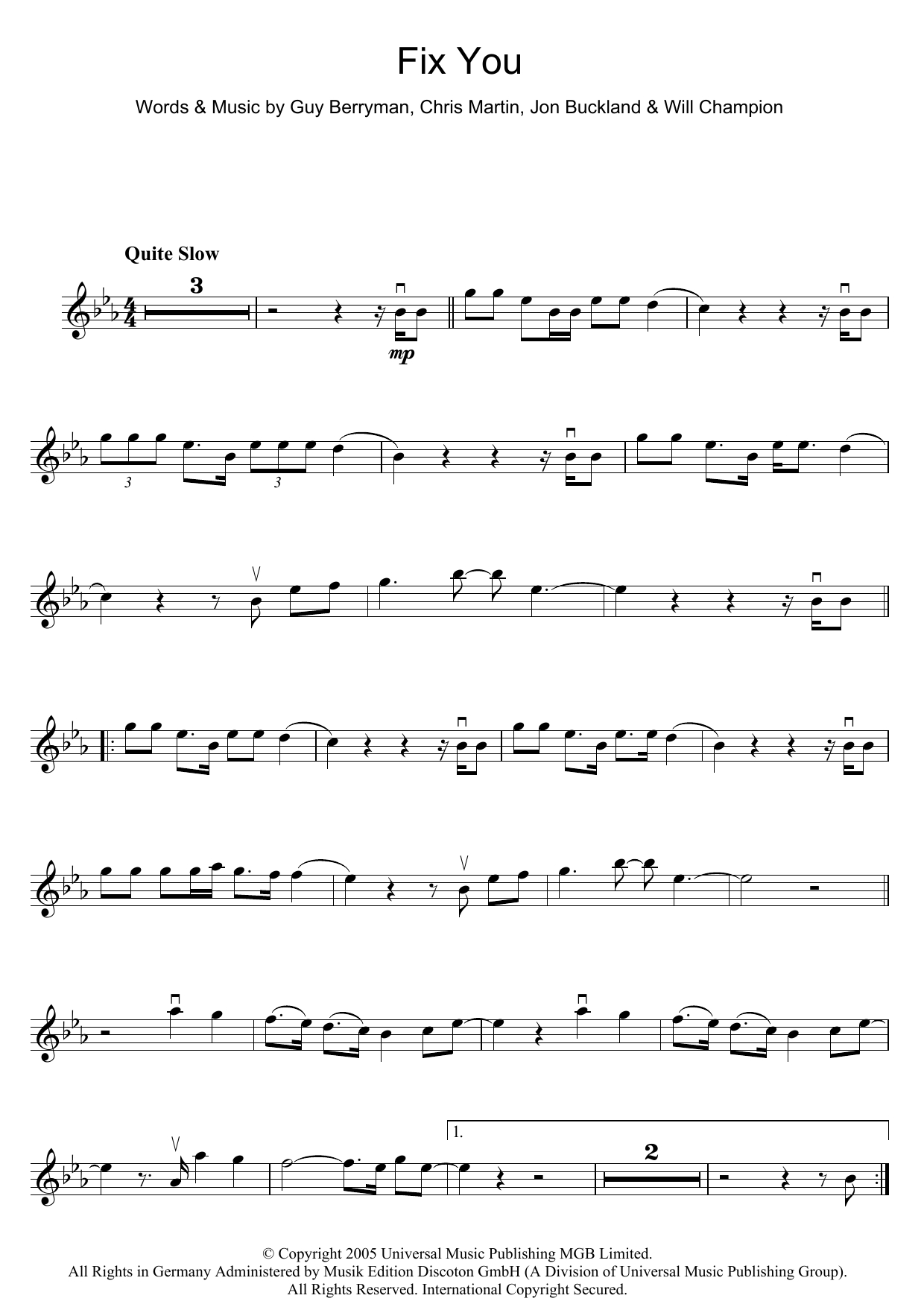 Fix You Chords Fix You Coldplay Piano Vocal Guitar Digital Sheet Music