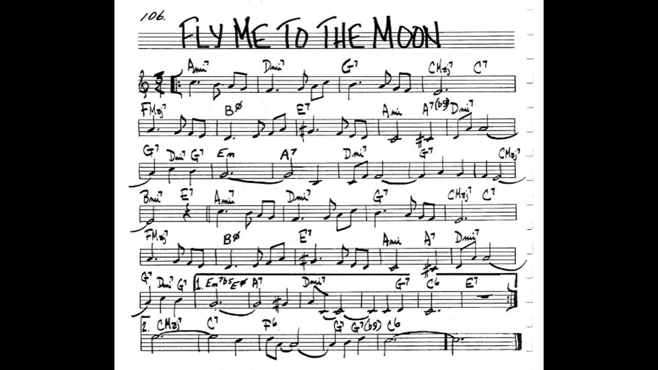 Fly Me To The Moon Chords Fly Me To The Moon Play Along Backing Track 34 Score C Key Score Violinguitarpiano