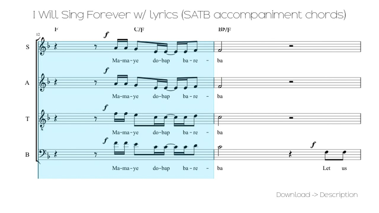 Forever Kari Jobe Chords I Will Sing Forever W Lyrics Satb Accompaniment Chords