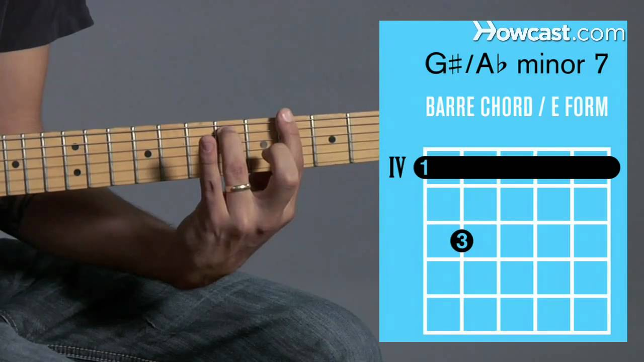 G Minor Chord Aminor 7 G Minor 7 Barre Chord Guitar Lessons