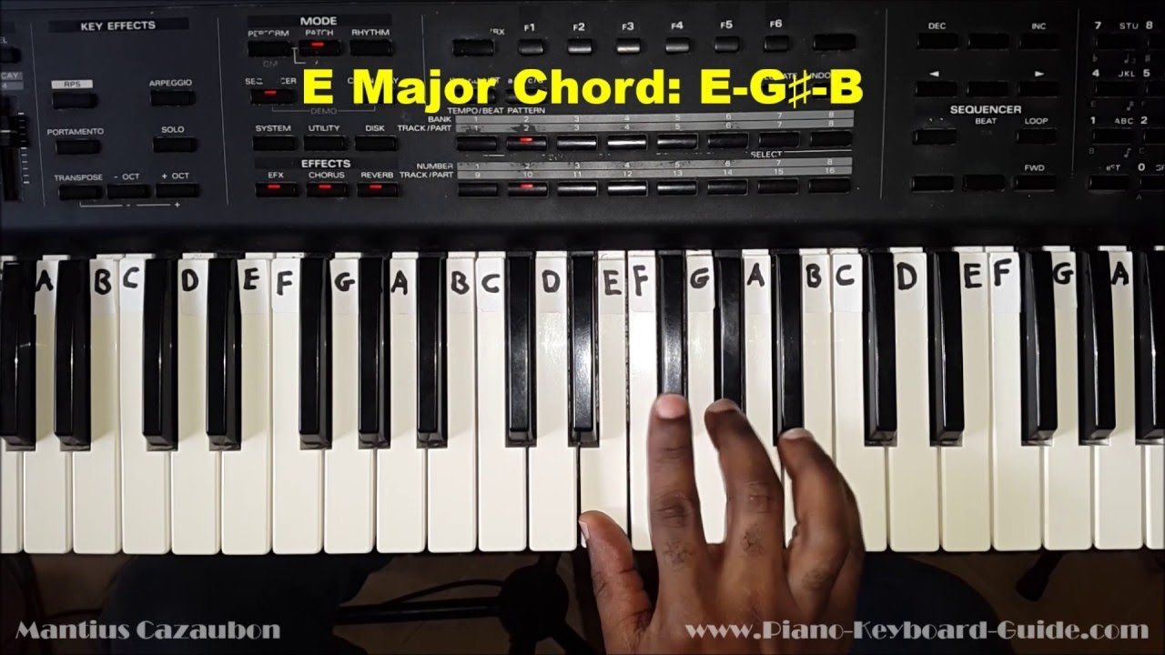 G# Piano Chord E Major Chord On Piano