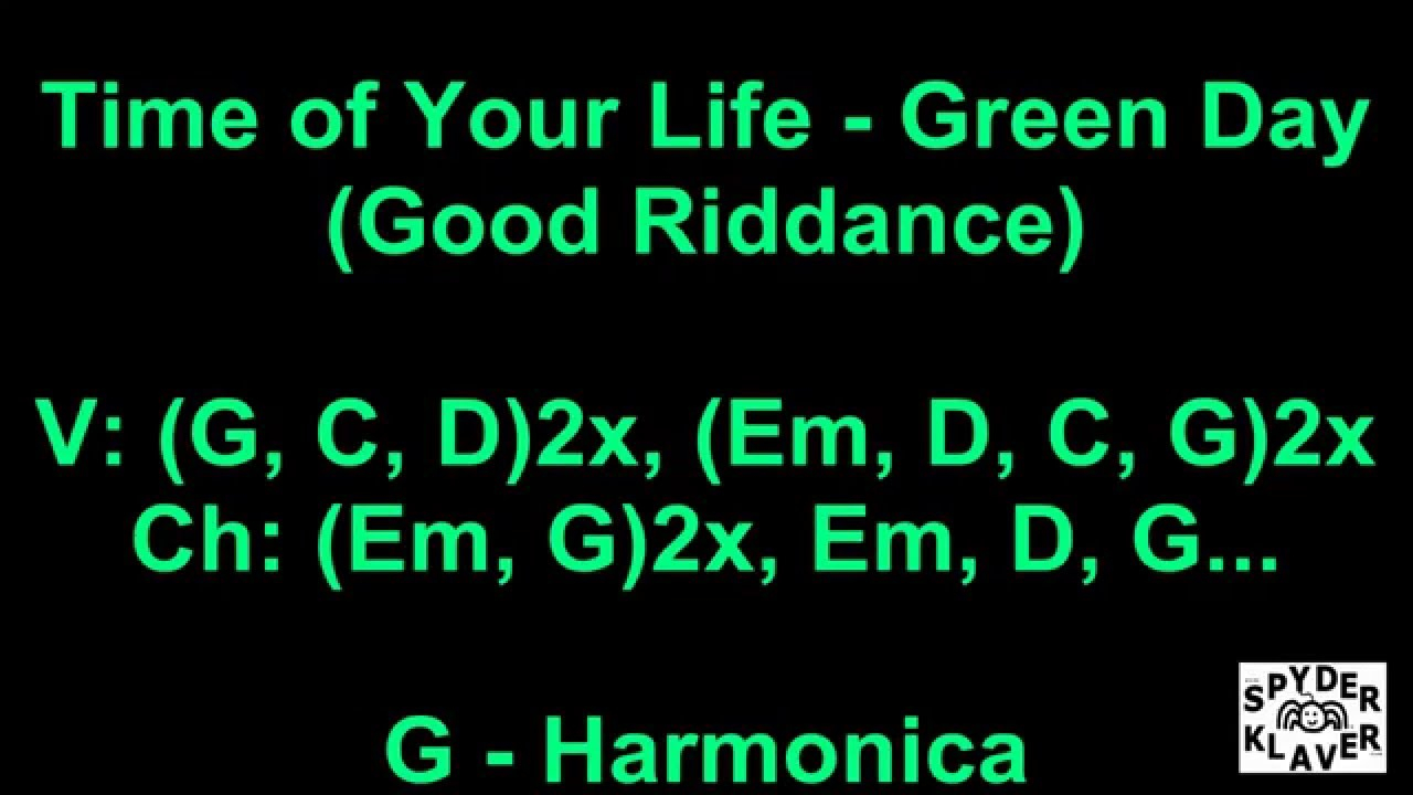 Good Riddance Chords Good Riddance Time Of Your Life Green Day Lyrics Chords