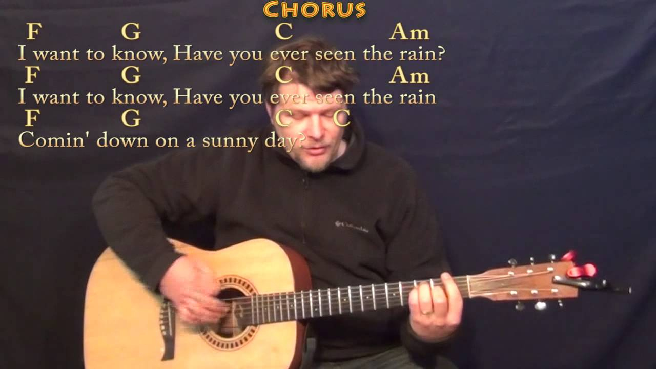 Have You Ever Seen The Rain Chords Have You Ever Seen The Rain Ccr Strum Guitar Cover Lesson With Chordslyrics