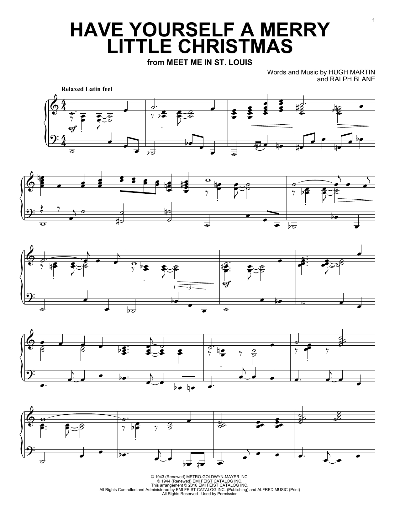 Have Yourself A Merry Little Christmas Chords Have Yourself A Merry Little Christmas Piano Solo Sheet Music