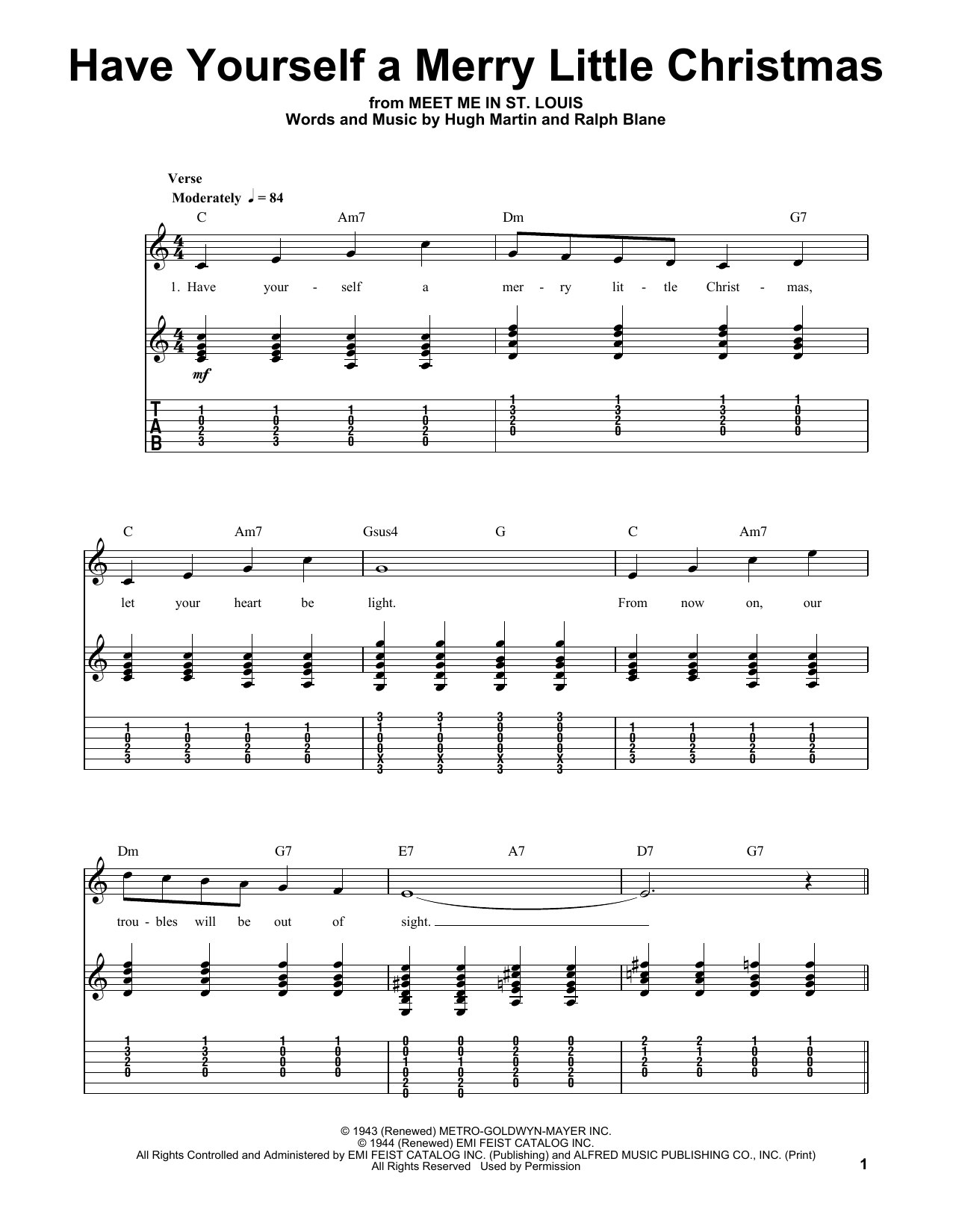 Have Yourself A Merry Little Christmas Chords Joe Nichols Have Yourself A Merry Little Christmas Sheet Music Notes Chords Download Printable Easy Guitar Tab Sku 92631