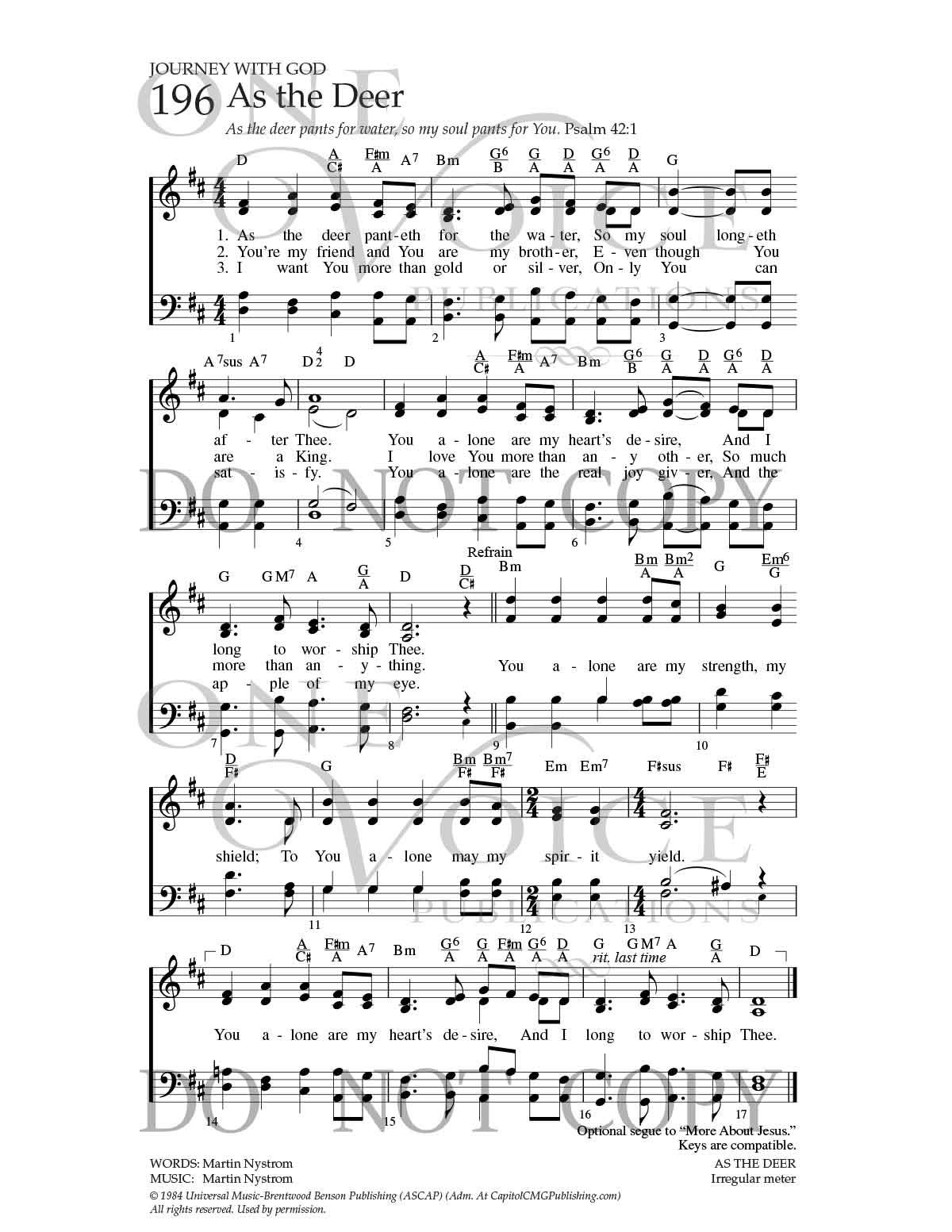 Heart Of Gold Chords As The Deer Sheet Music With Guitar Chords