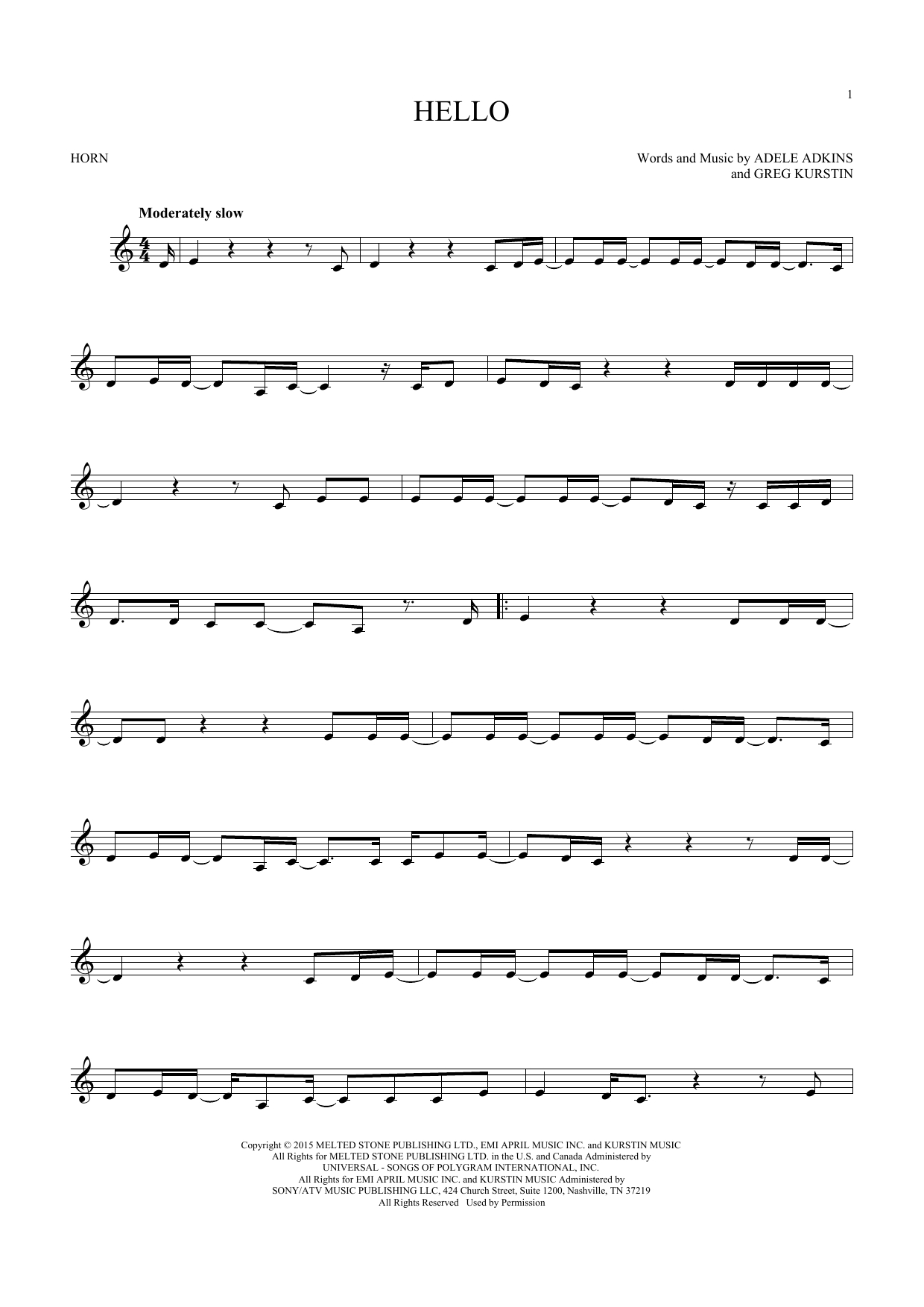 Hello Piano Chords Sheet Music Digital Files To Print Licensed Adele Adkins Digital