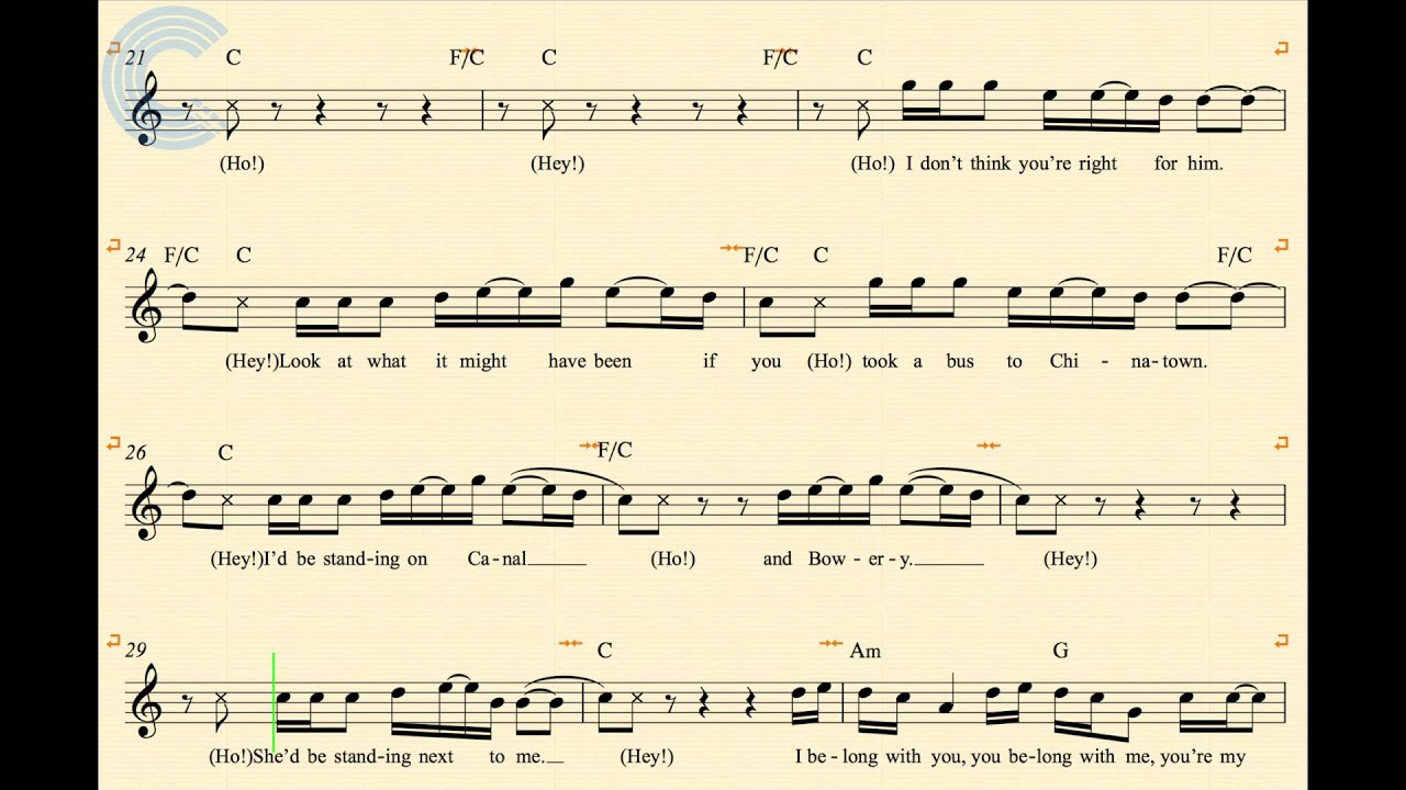 Ho Hey Chords Violin Ho Hey The Lumineers Sheet Music Chords Vocals