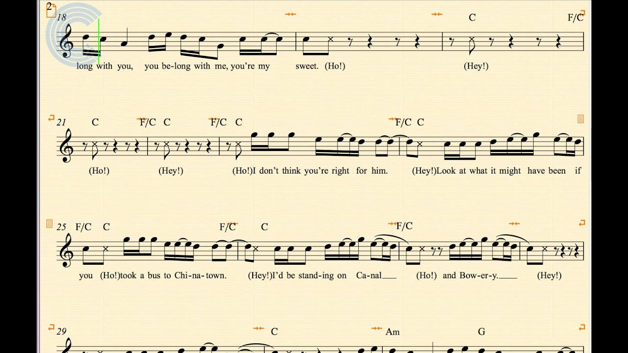 Ho Hey Chords Voice Ho Hey The Lumineers Sheet Music Chords Vocals