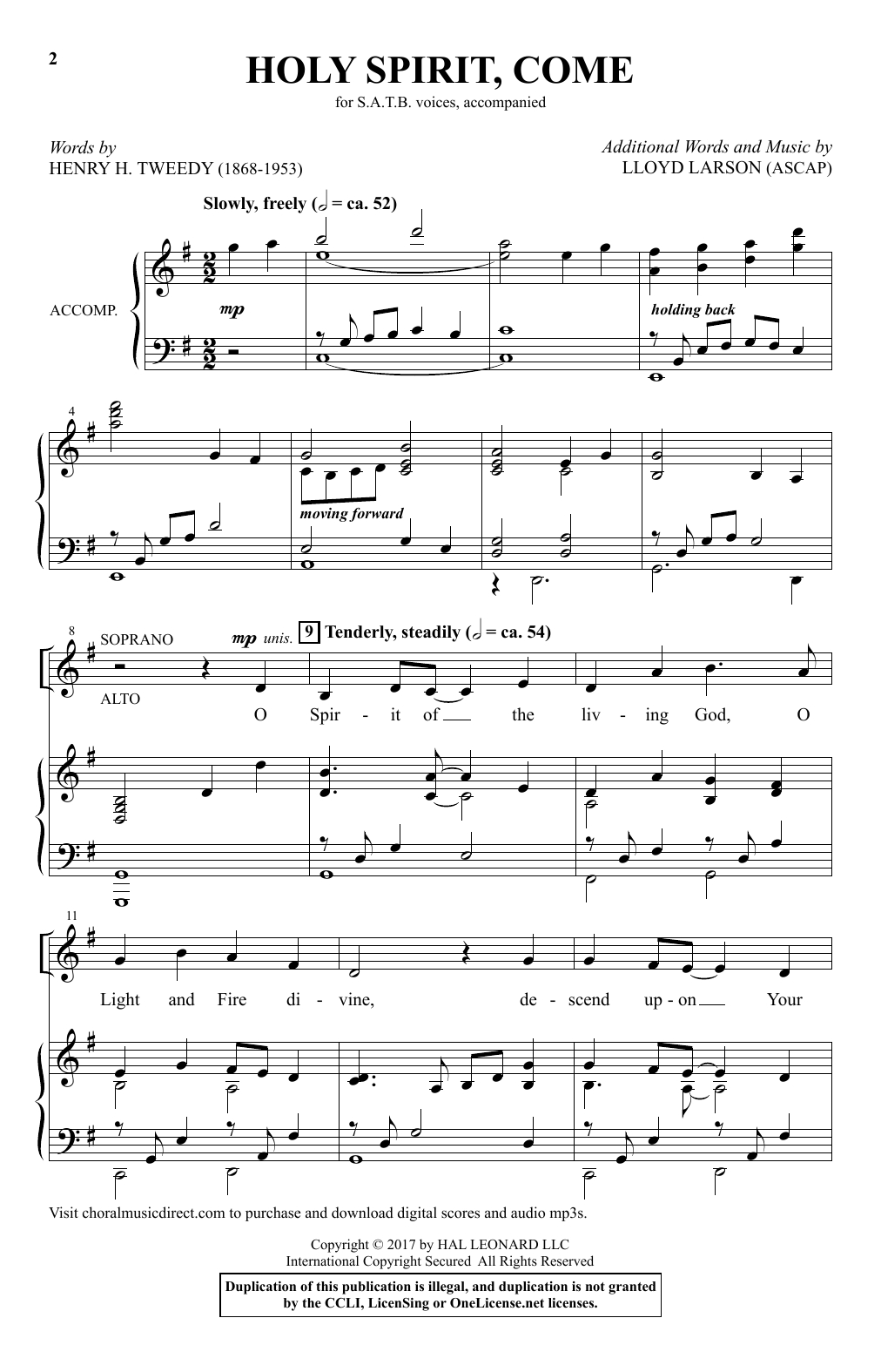 Holy Spirit Chords Lloyd Larson Holy Spirit Come Sheet Music Notes Chords Download Printable Satb Choir Sku 195538