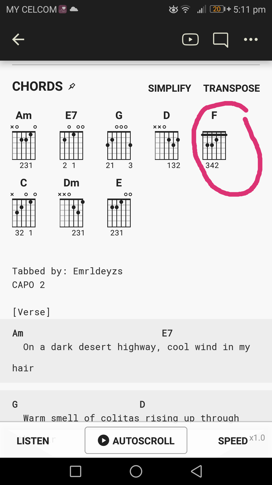 Hotel California Chords Guitar What Are The Notes In This Chord Music Practice