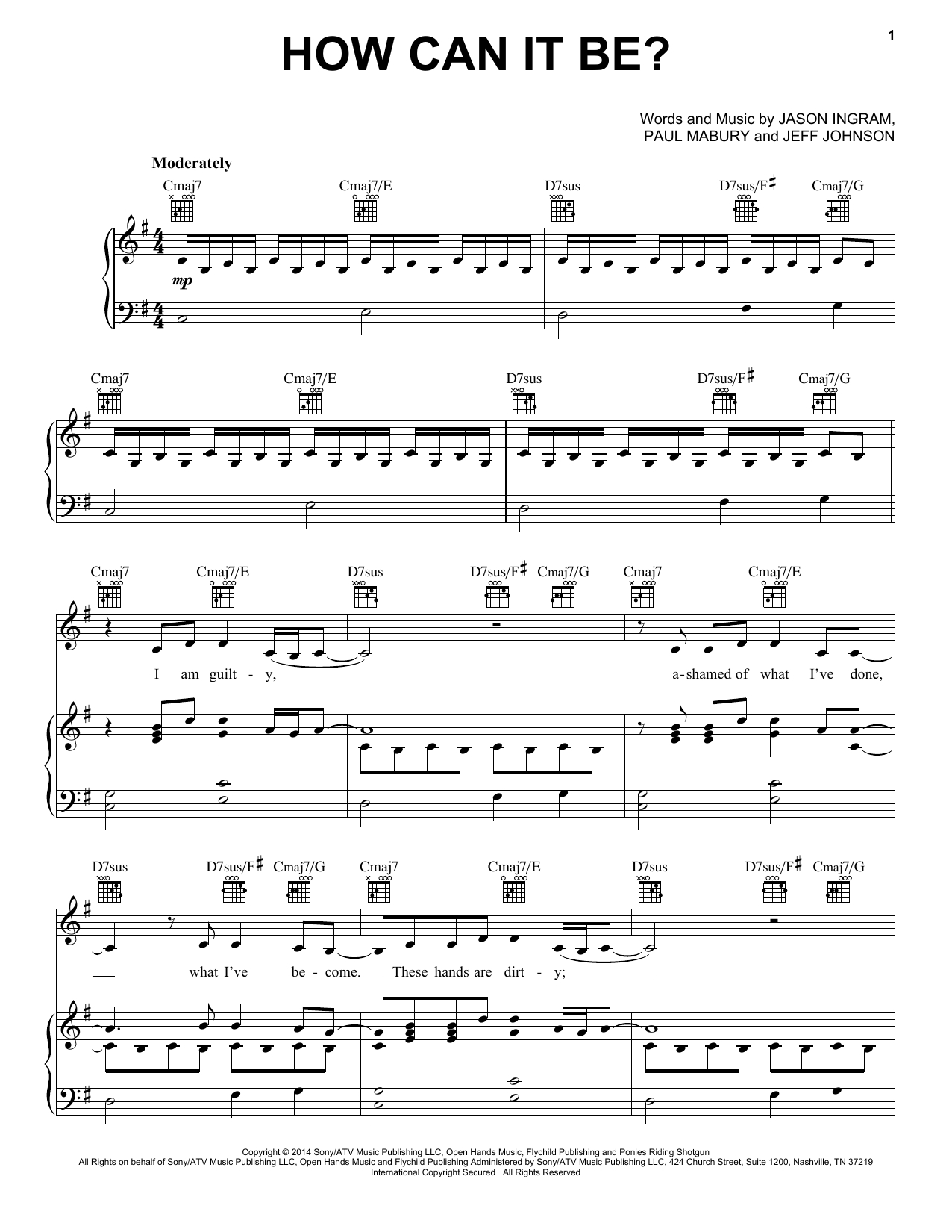 How Can It Be Chords How Can It Be Lauren Daigle Piano Vocal Guitar Right Hand Melody Digital Sheet Music