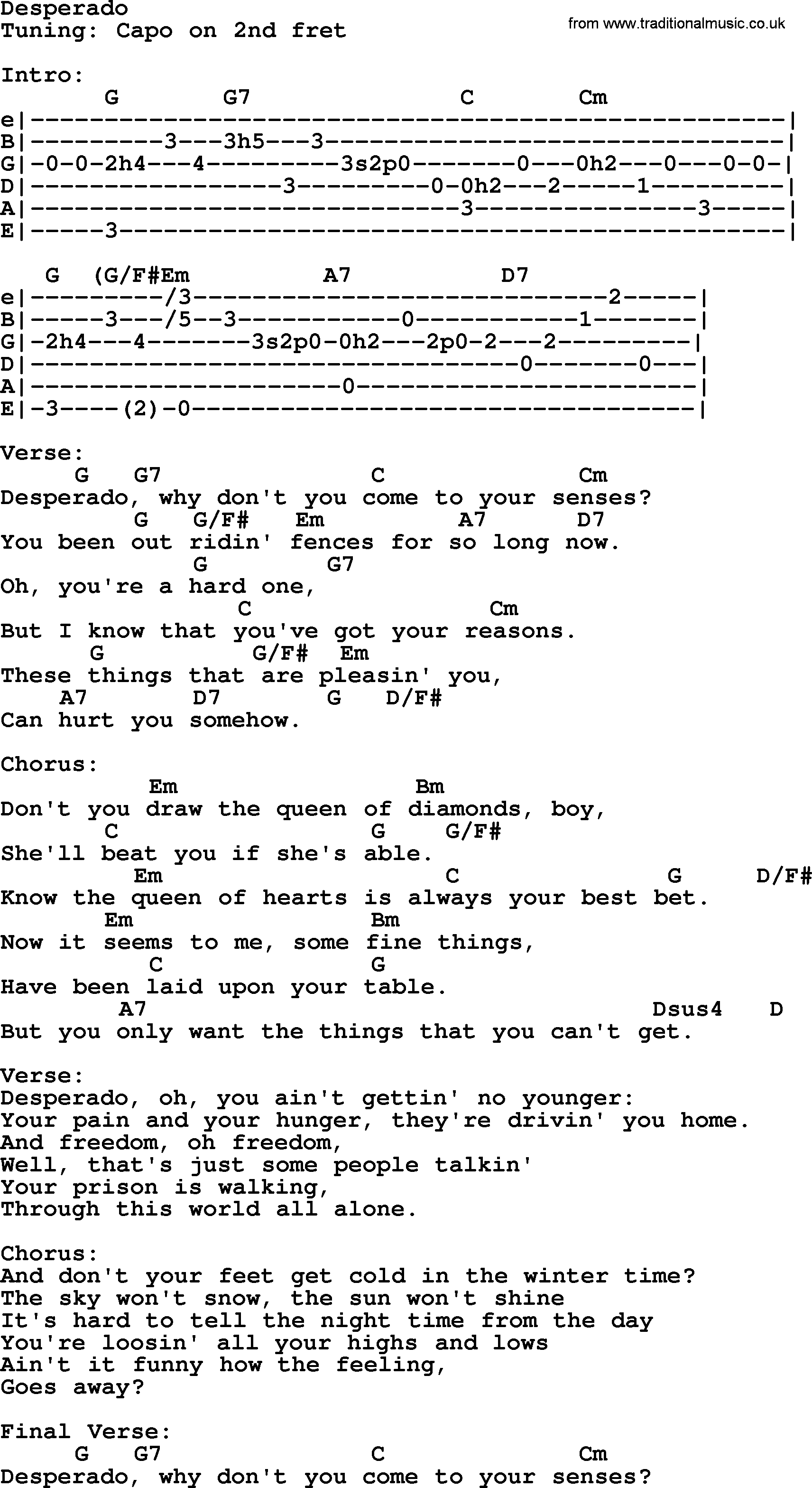 Hurt Johnny Cash Chords Johnny Cash Song Desperado Lyrics And Chords
