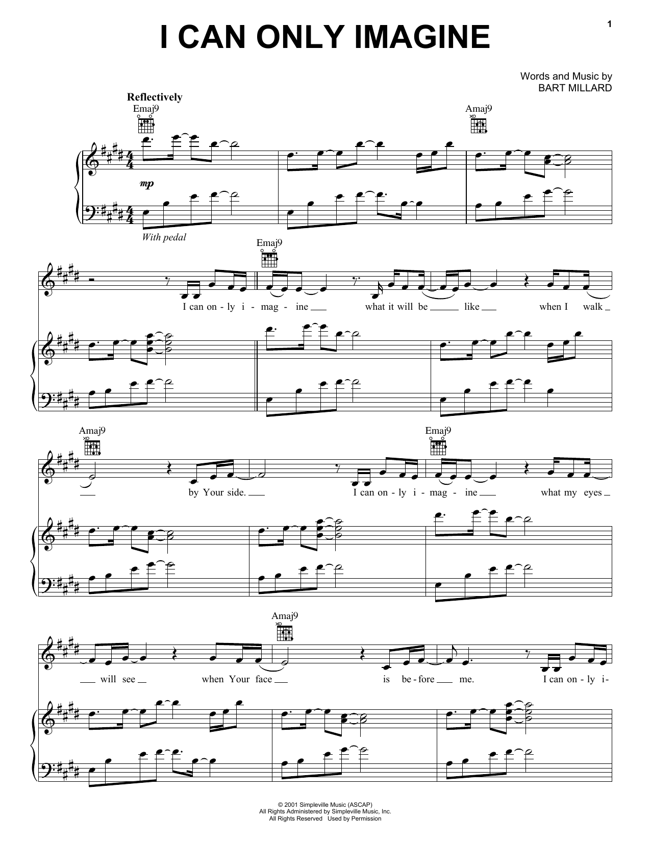 I Can Only Imagine Chords Sheet Music Digital Files To Print Licensed Mercy Me Digital Sheet