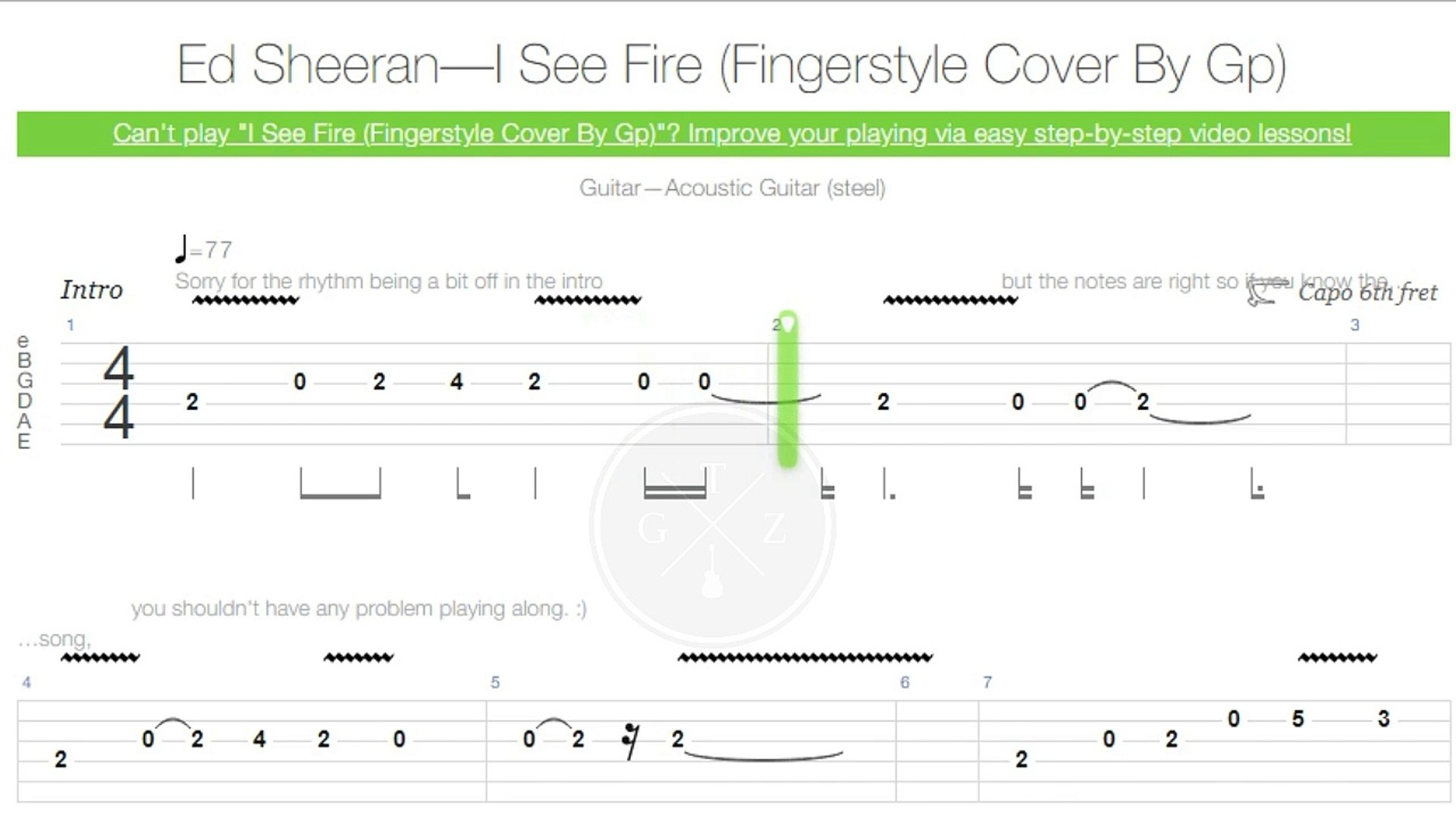 I See Fire Chords Ed Sheeran I See Fire Chords Capo 6 Ed Sheeran Guitar Songs