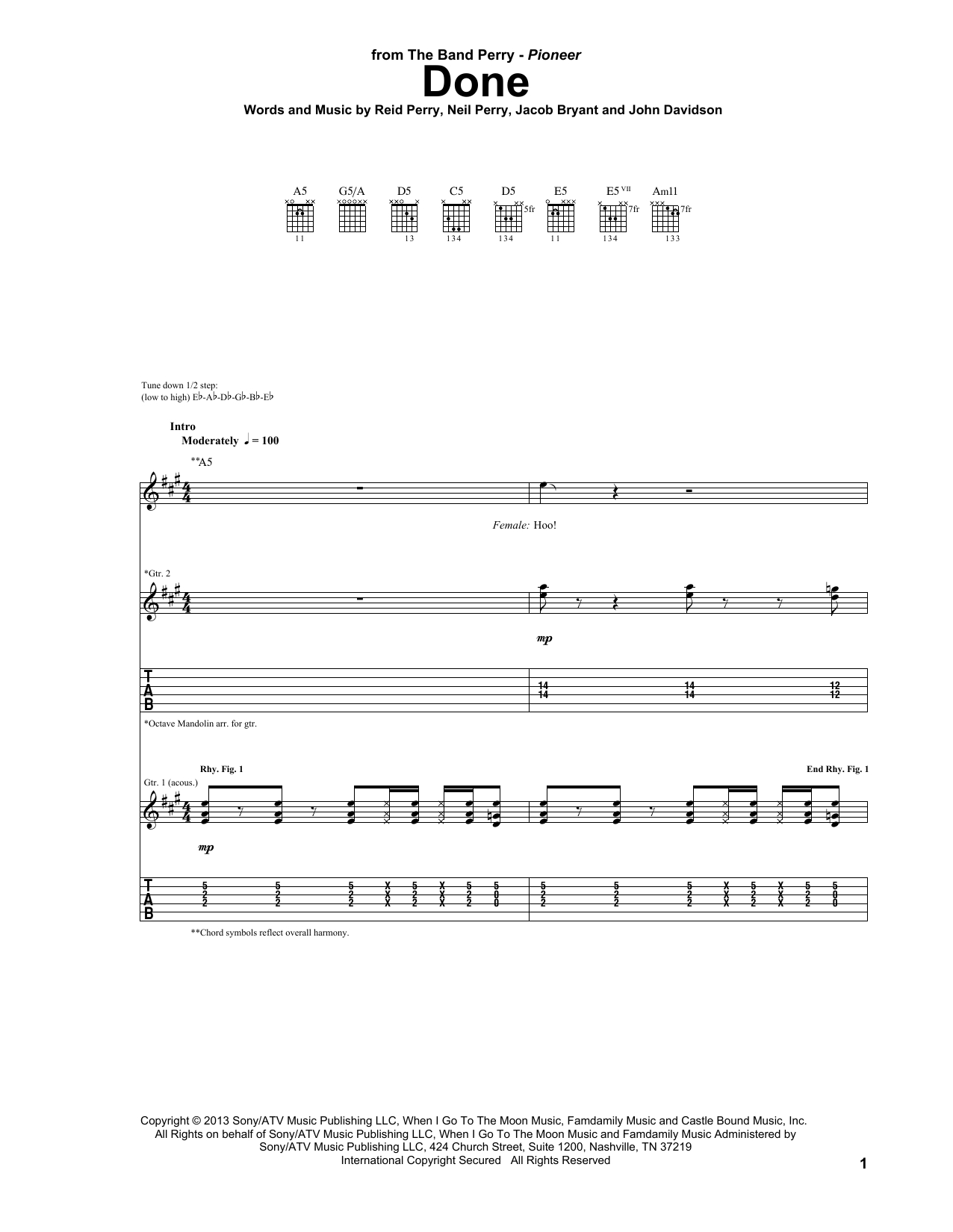 If I Die Young Chords Sheet Music Digital Files To Print Licensed The Band Perry Digital