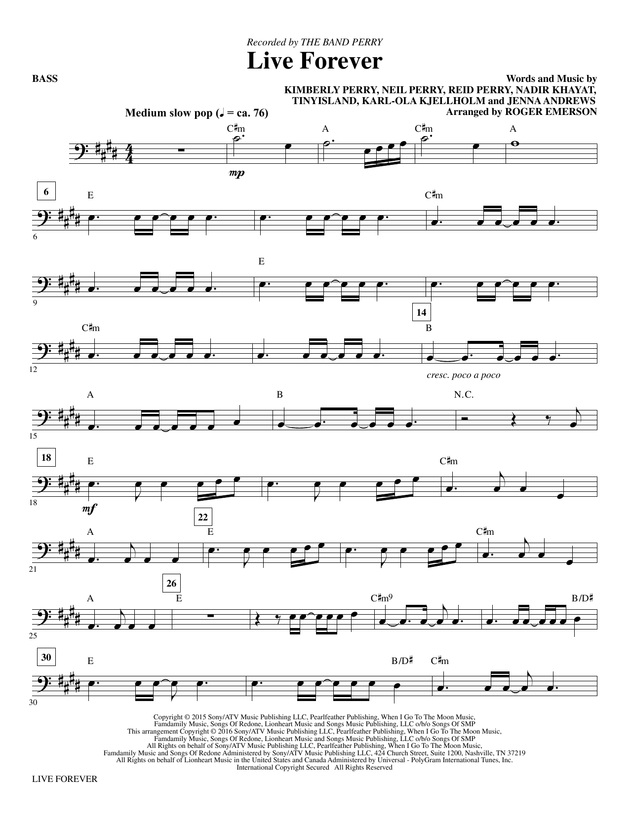 If I Die Young Chords Sheet Music Digital Files To Print Licensed The Band Perry Digital