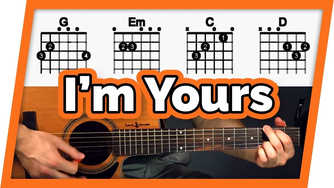 Im Yours Chords Im Yours Guitar Tutorial Jason Mraz Easy Chords Guitar Lesson